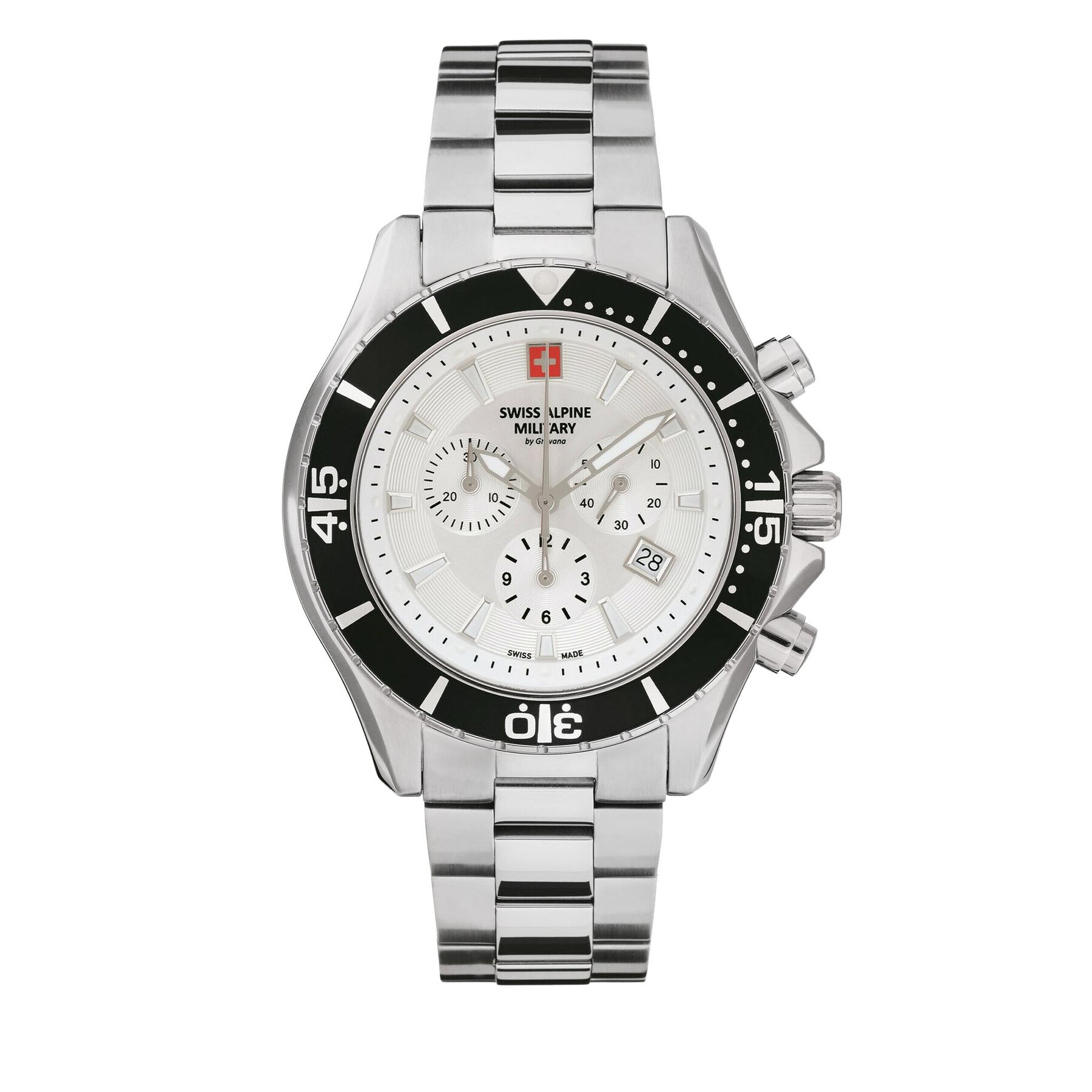 

Годинник Swiss Alpine Military 7040.9132 Silver/Black, Срібний