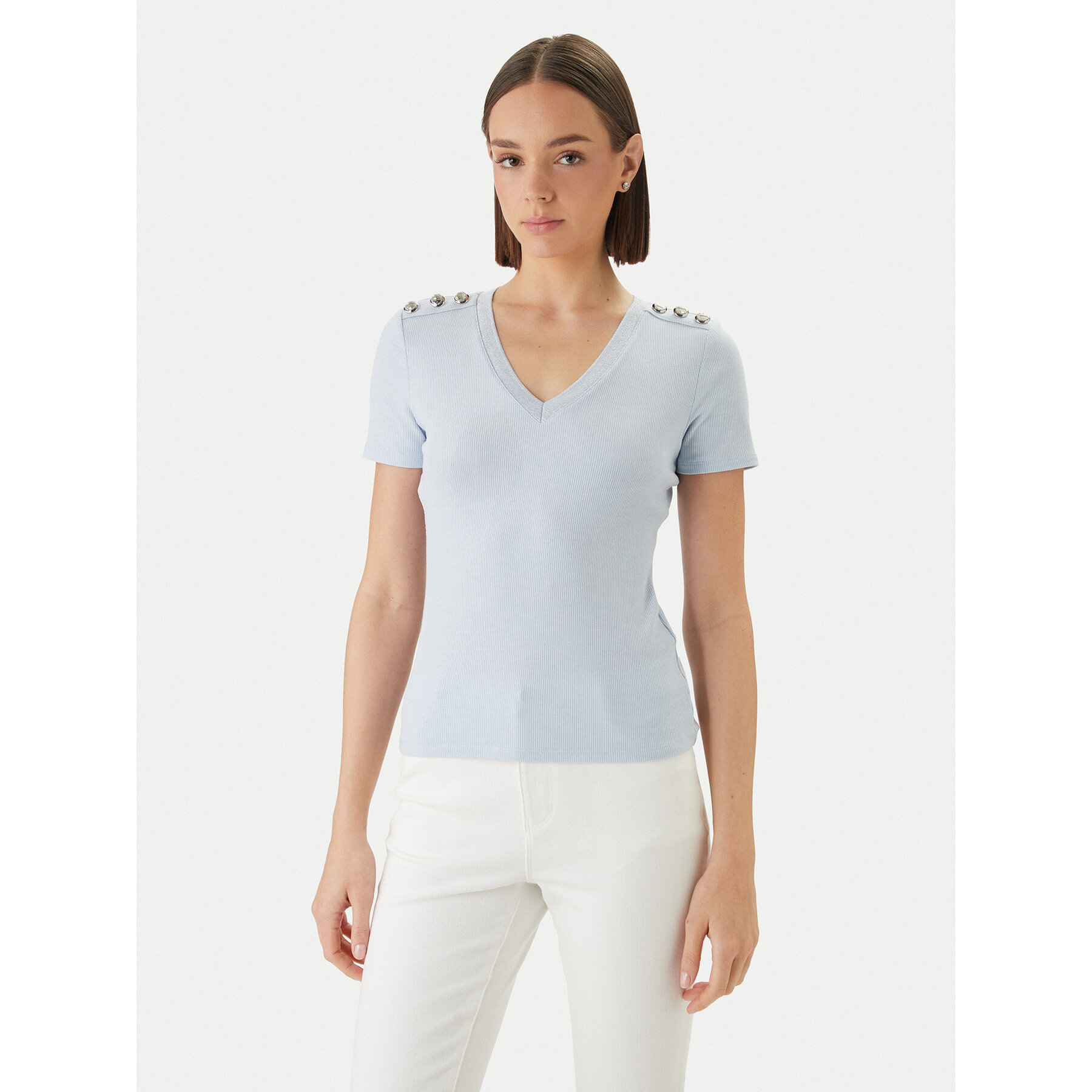 Morgan Bluse 251-DOMANI Himmelblau Slim Fit