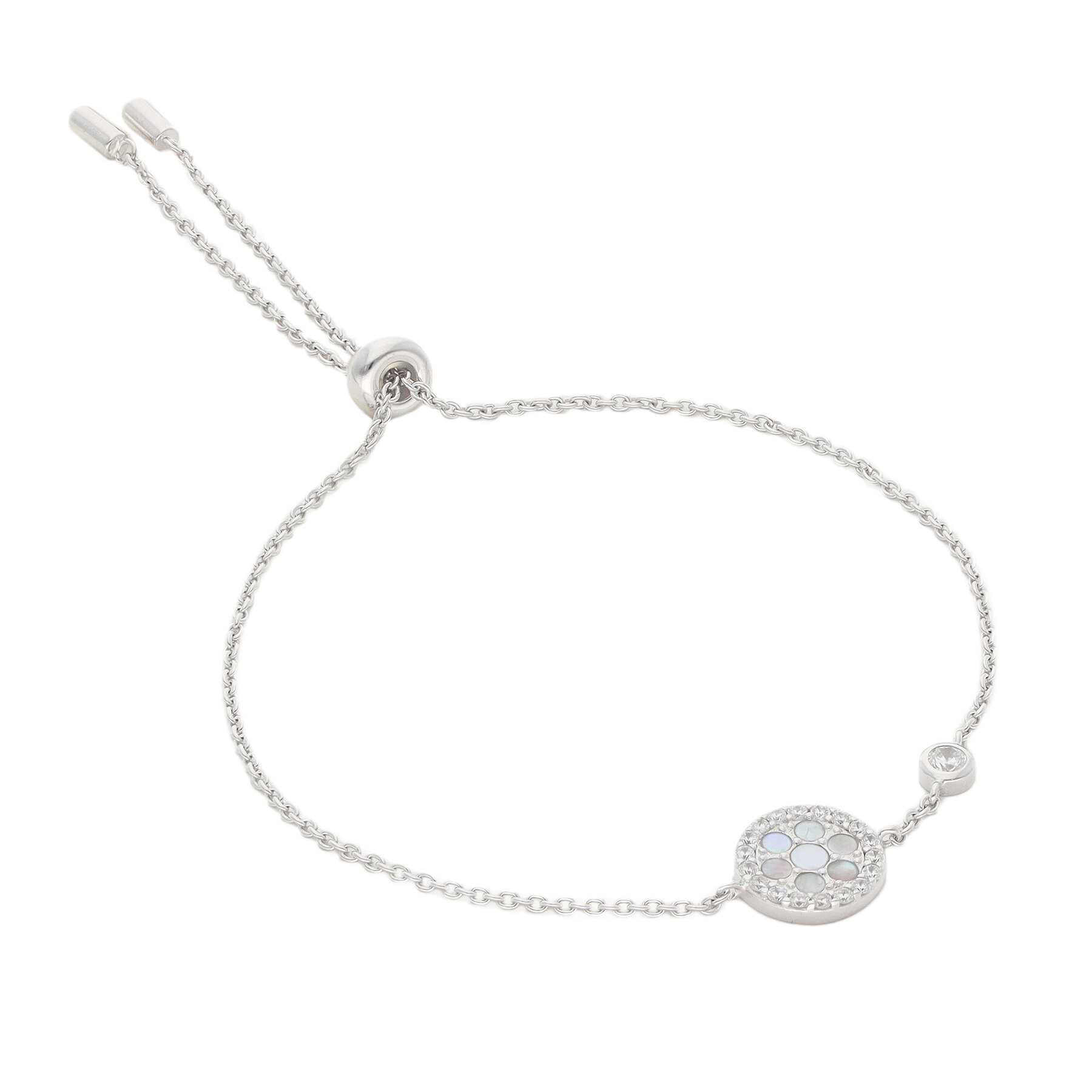 Fossil Βραχιόλι Fossil Glitz Extension JFS00519040 Ασημί