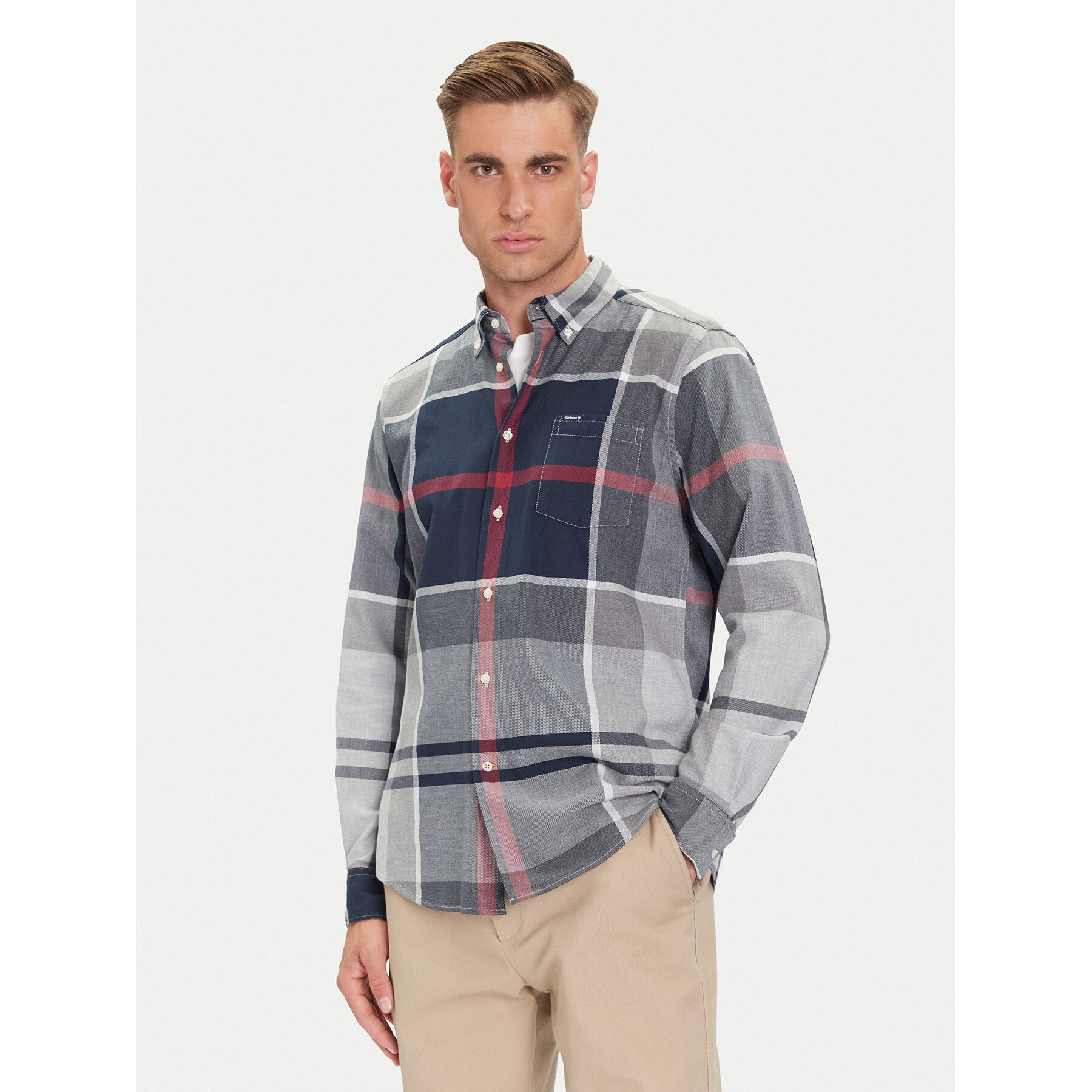 Barbour Hemd Dunoon MSH4980TN21 Grau Regular Fit