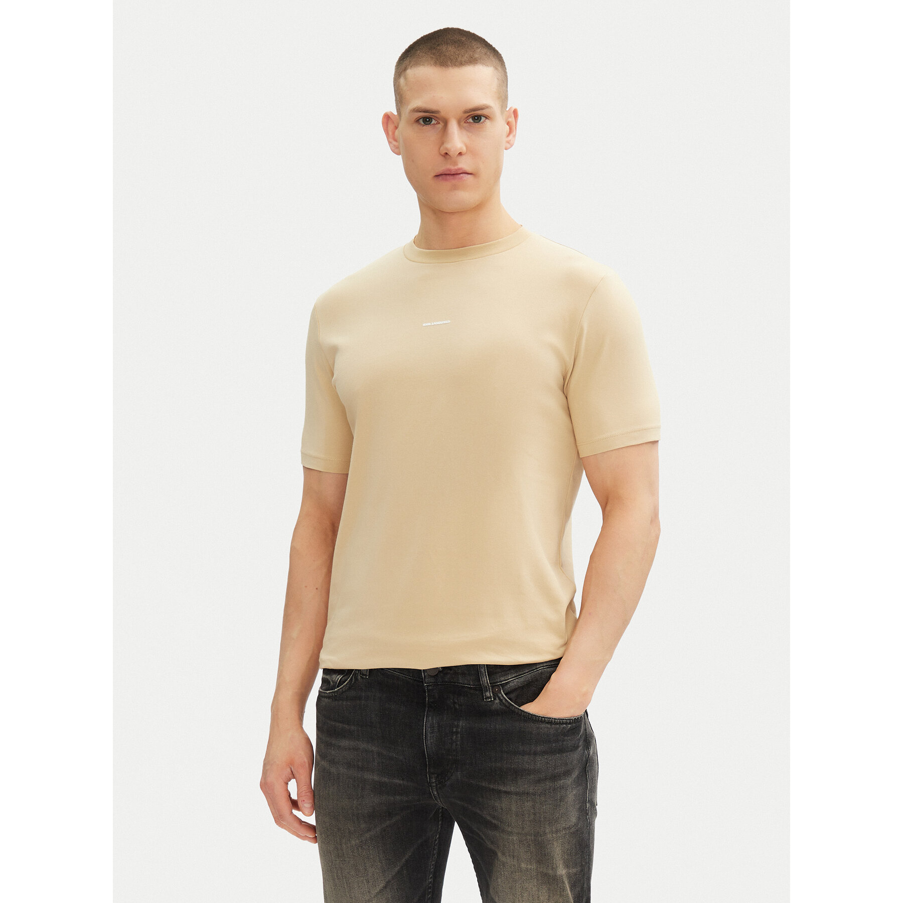 KARL LAGERFELD Póló 755030 552235 Bézs Regular Fit
