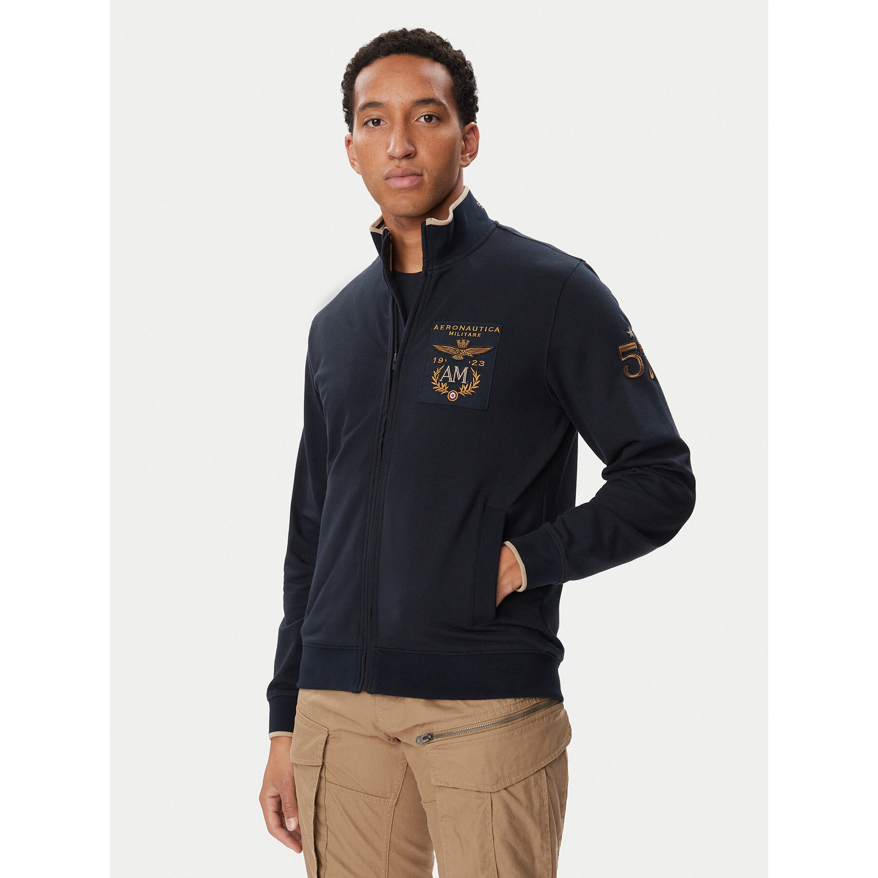 Aeronautica Militare Sweatshirt 262FE2136UF00662 Dunkelblau Regular Fit