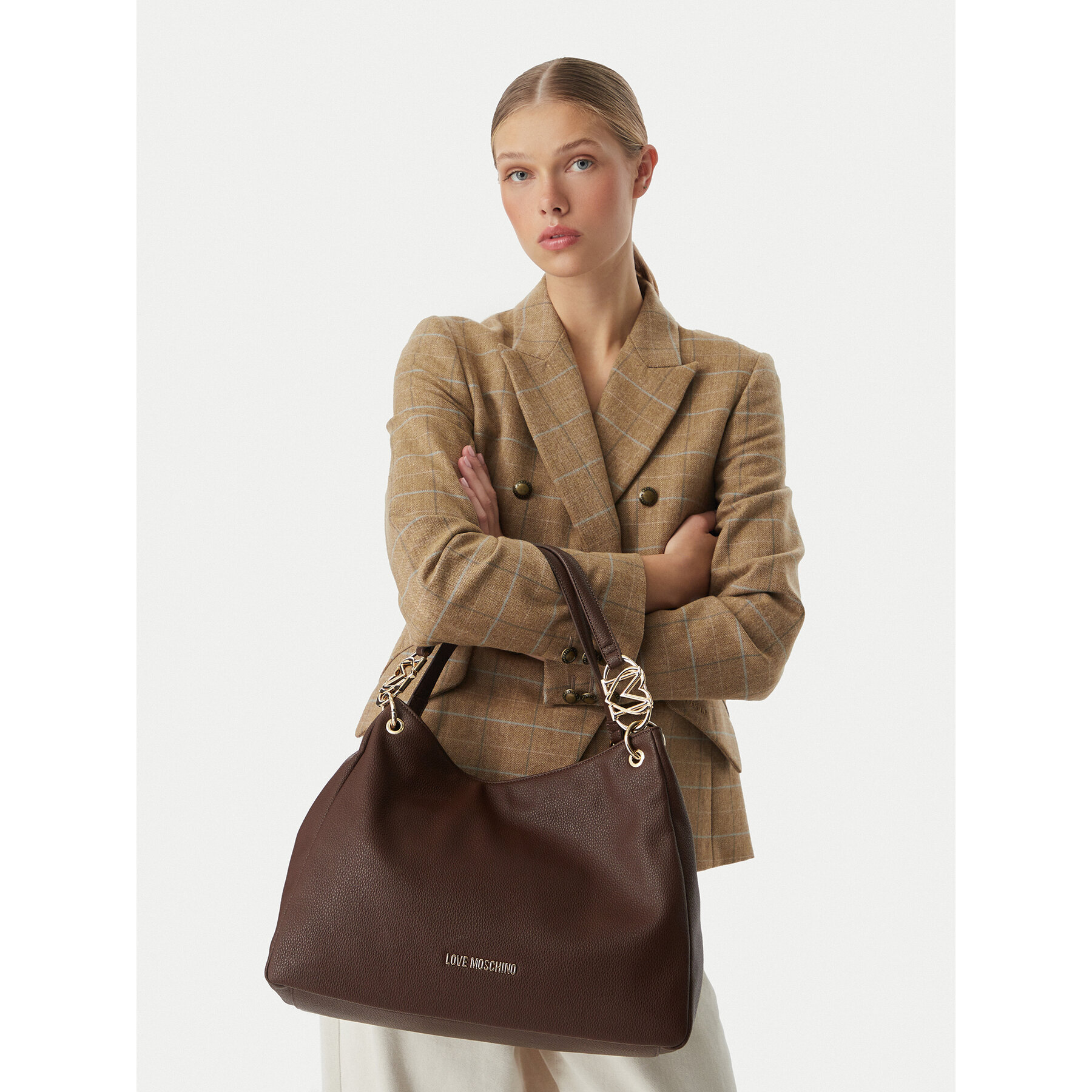 Ročna torba LOVE MOSCHINO JC4014PP1PLB0300 Rjava