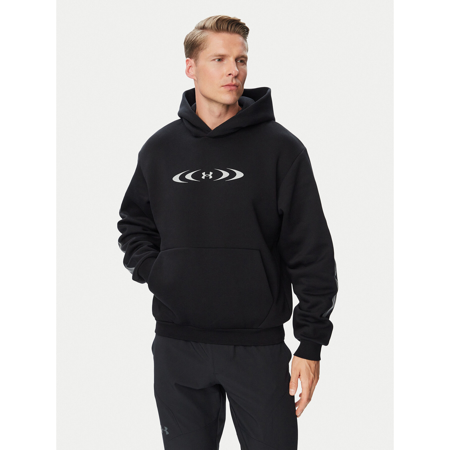 Under Armour Sweatshirt Ua Icon Fleece Graphic 6016616 Schwarz Loose Fit