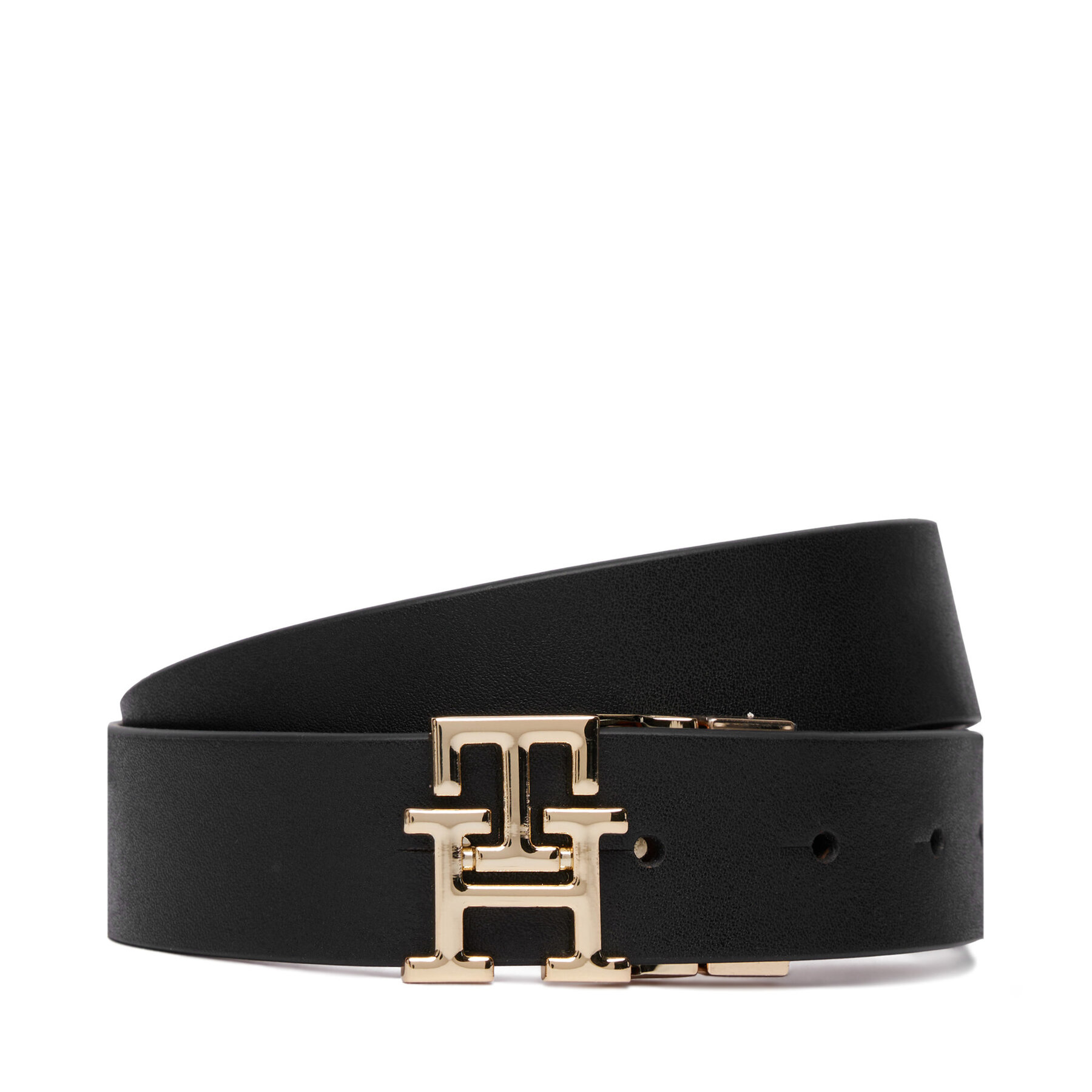 Curea Tommy Hilfiger Th Logo Rev 3.0 Pebble AW0AW18691 Negru