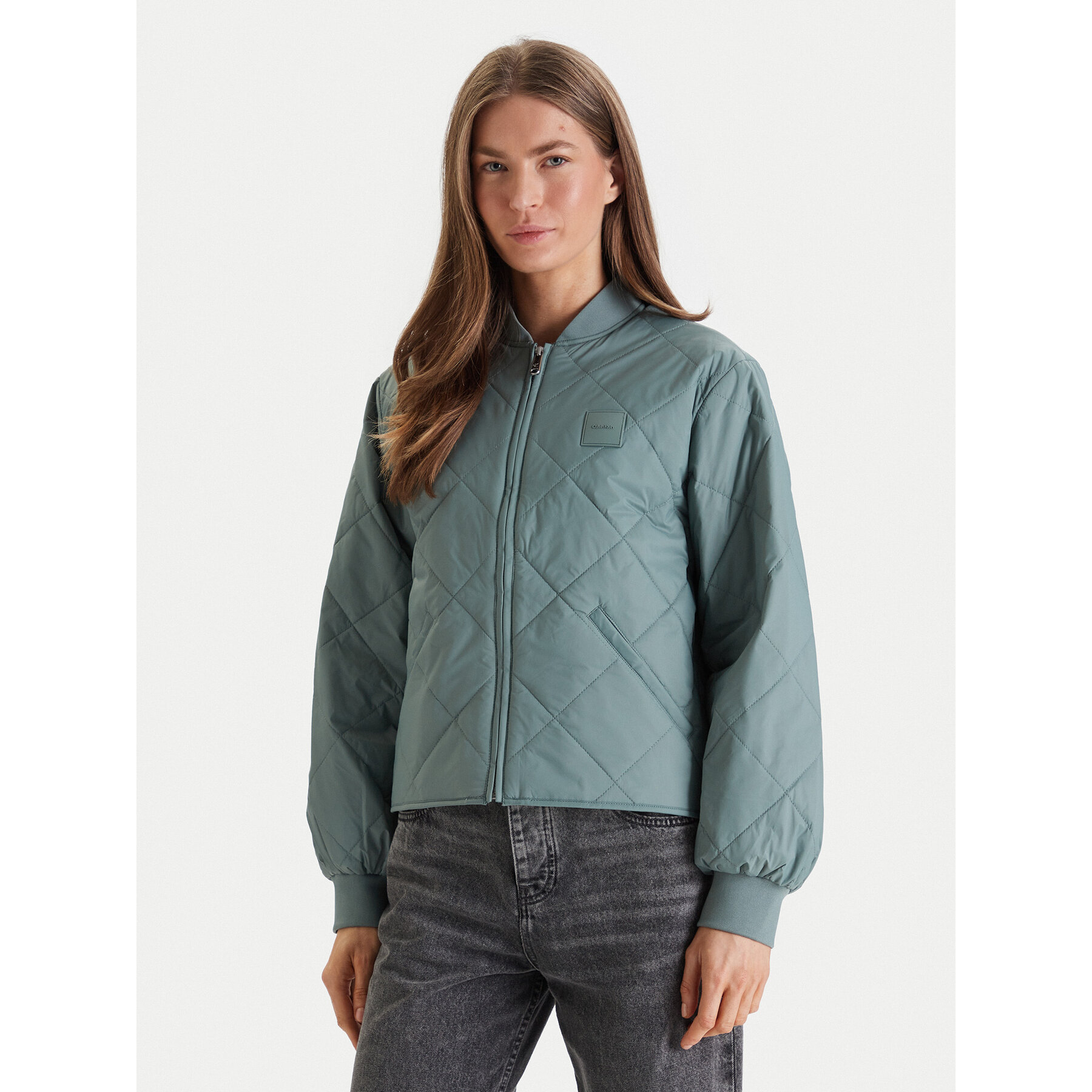 Calvin Klein Jeans Bomberjacke LV147E514G Grau Regular Fit