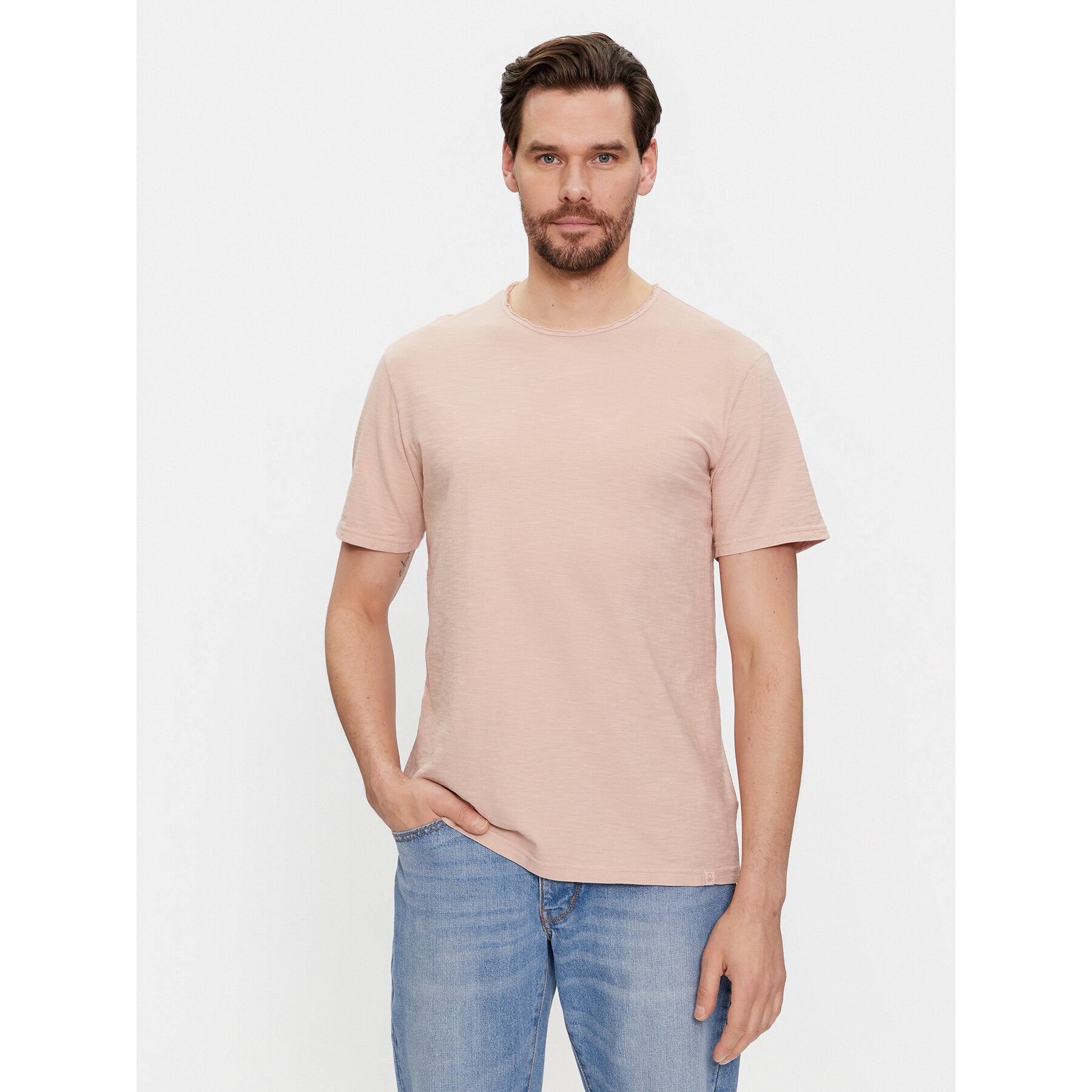 United Colors Of Benetton Póló 3JE1J19A5 Bézs Regular Fit