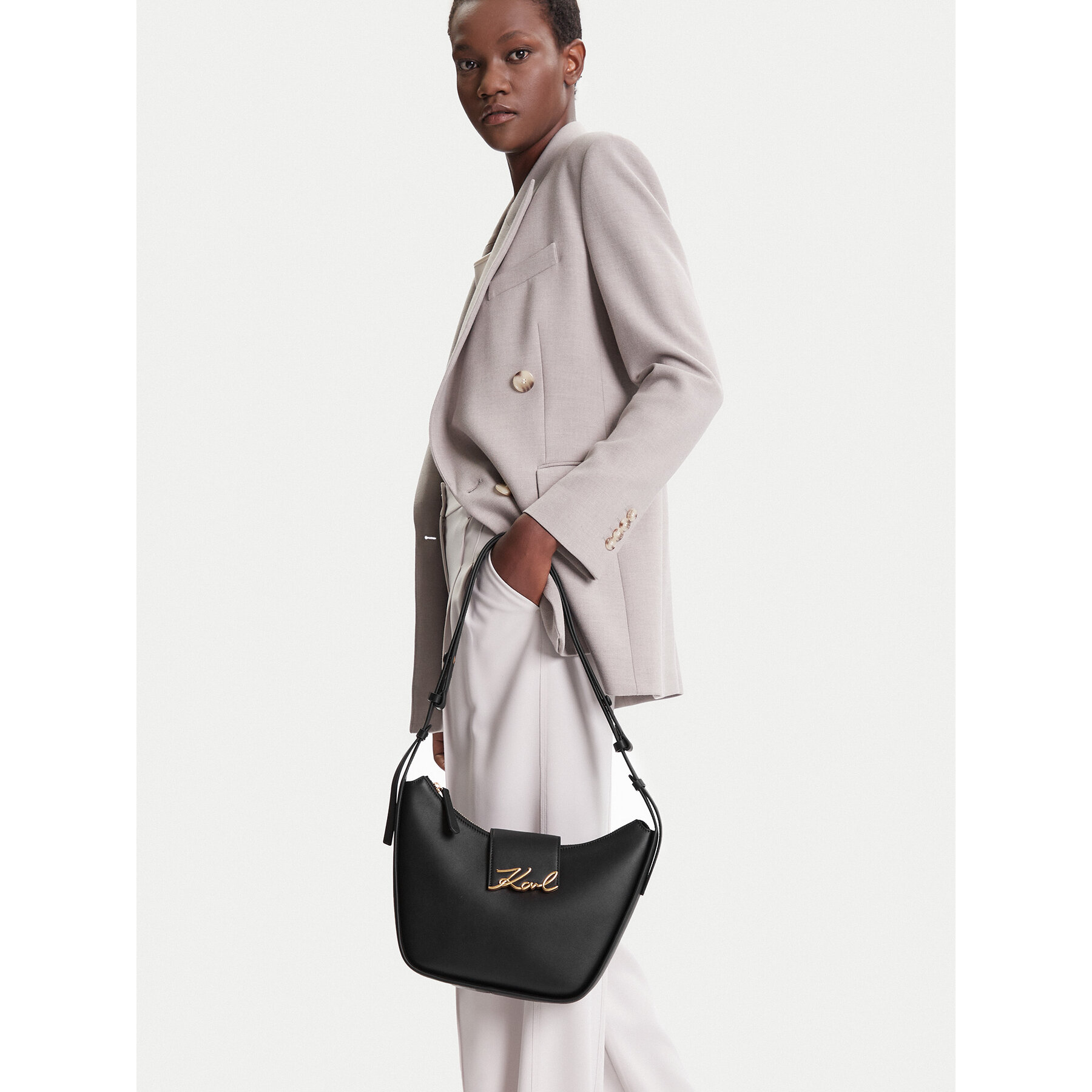 Дамска чанта KARL LAGERFELD A3W30046 Черен