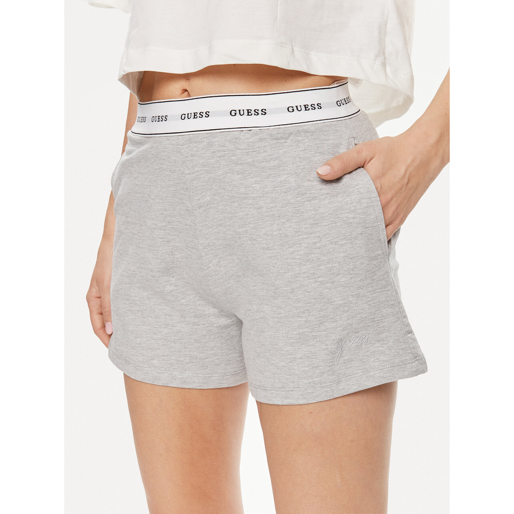 Guess Guess Σορτς πιτζάμας O4GD02 KBS91 Γκρι Loose Fit