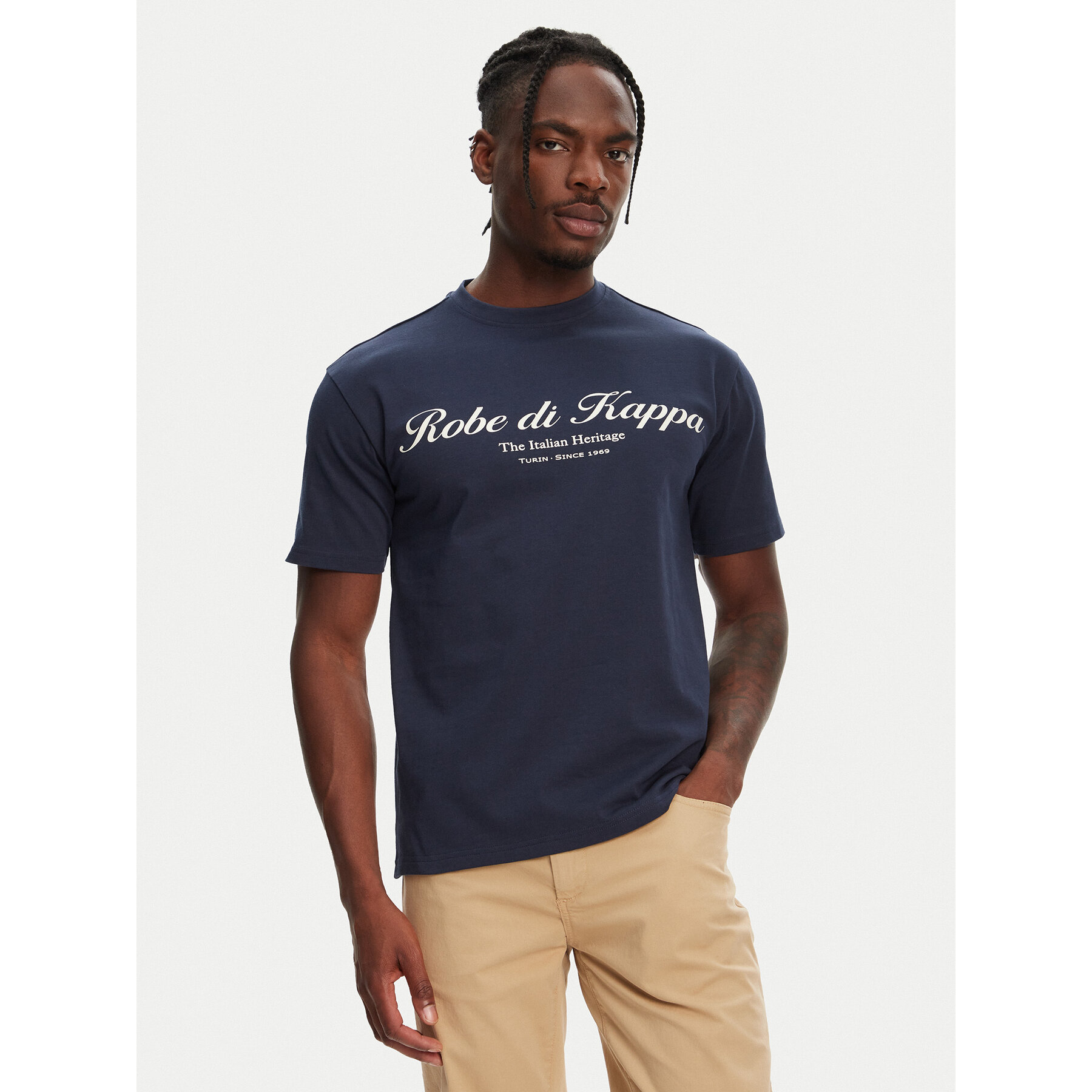 Robe di Kappa T-Shirt Robe Giovani Tozeur 61151CW Dunkelblau Regular Fit