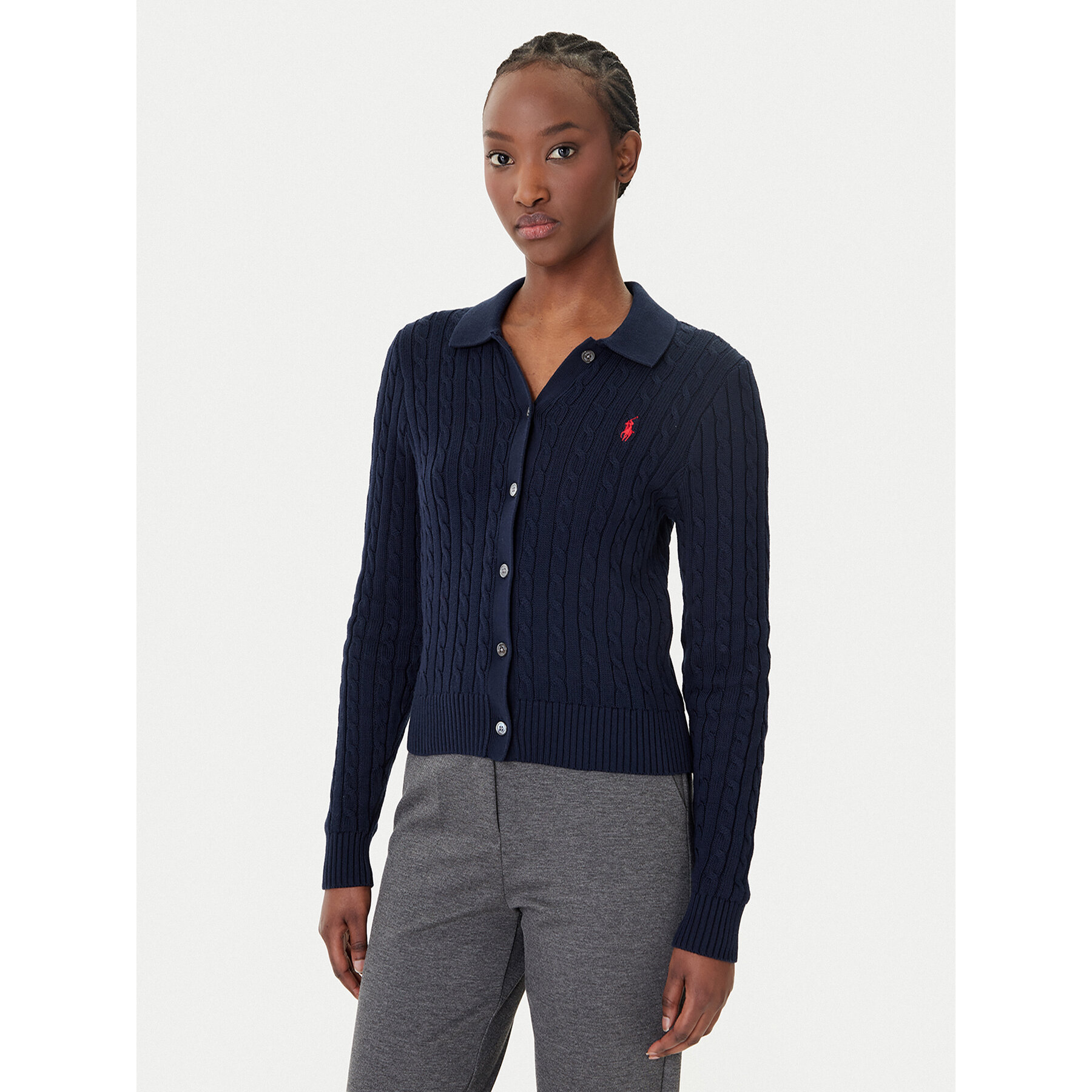 Polo Ralph Lauren Strickjacke 211971881501 Dunkelblau Slim Fit