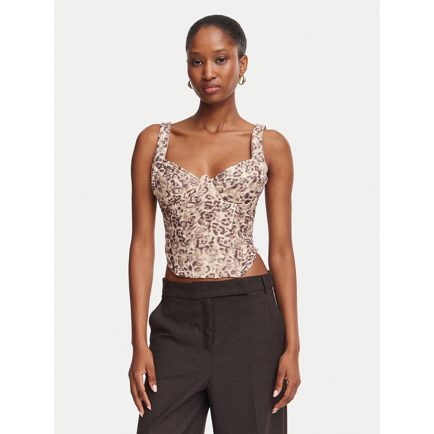 Bardot Top Carolina 60423TB Hellbraun Slim Fit