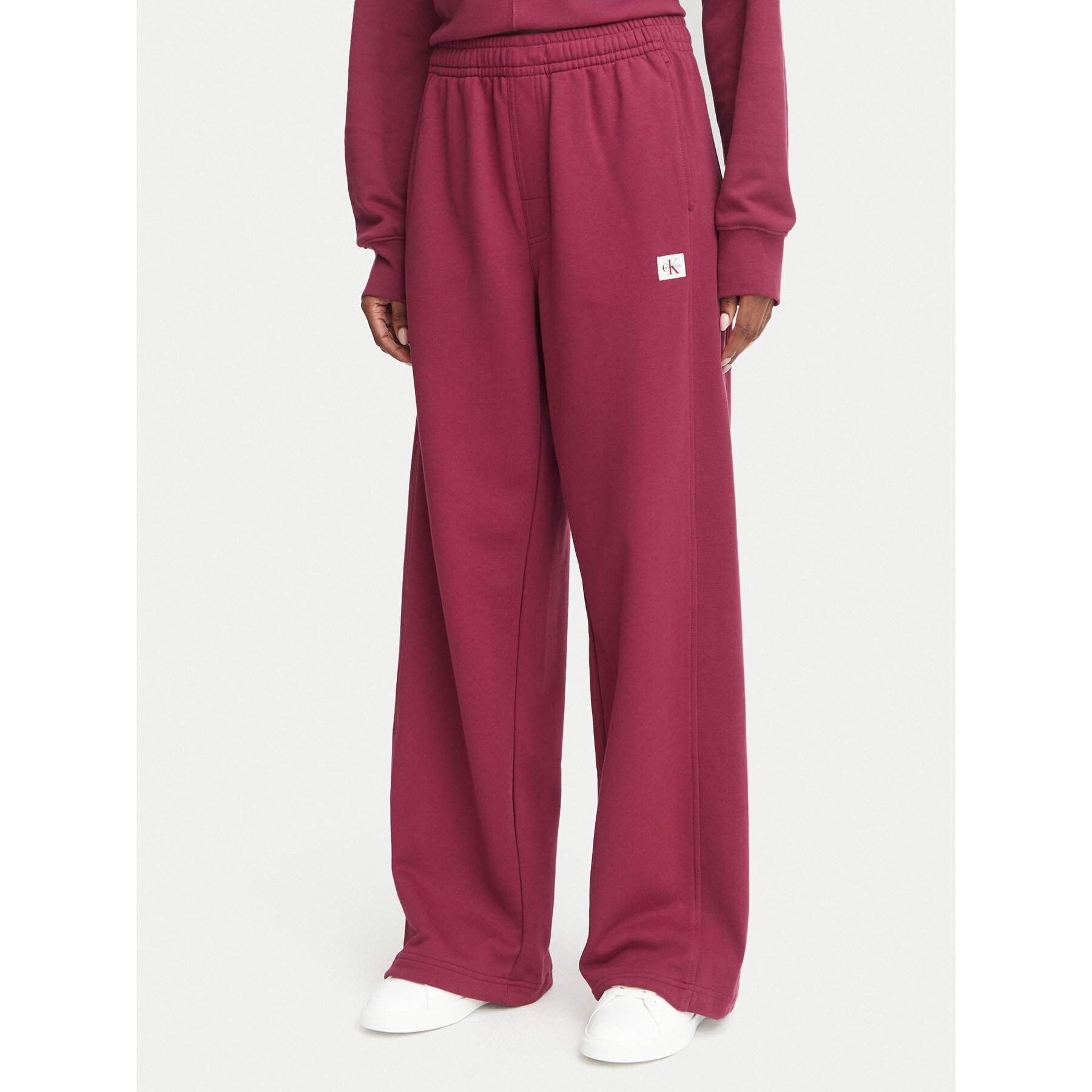 Calvin Klein Jeans Jogginghose LV047C249G Dunkelrot Wide Leg