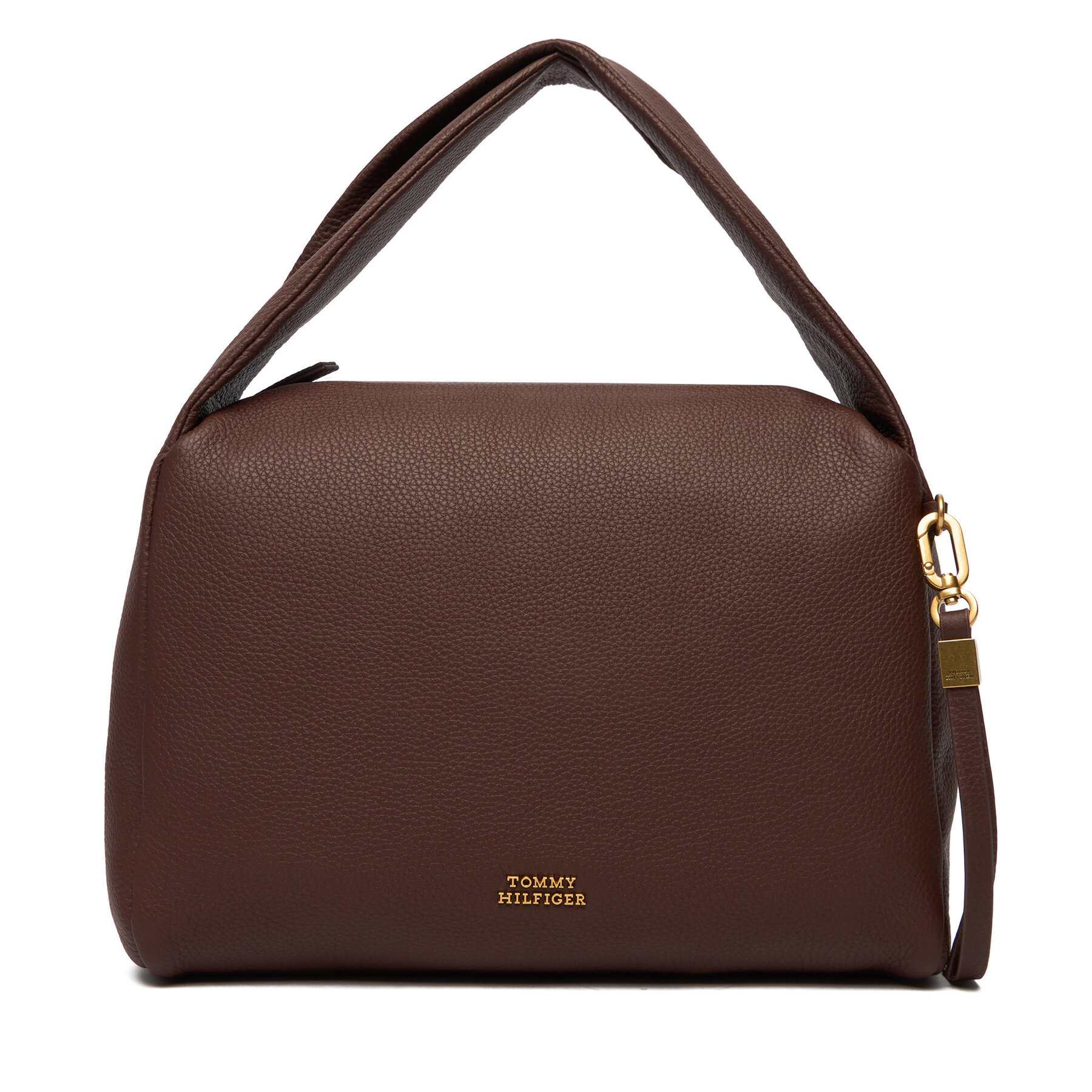 Kabelka Tommy Hilfiger City Leather Shoulder Bag AW0AW18152 Hnedá