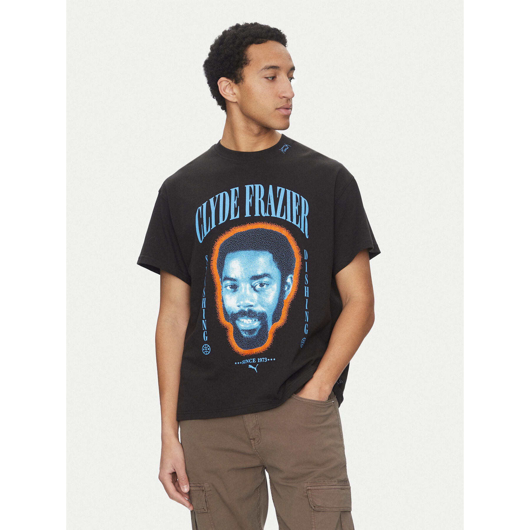 Puma Puma T-Shirt Clyde Forever 630473 Μαύρο Regular Fit