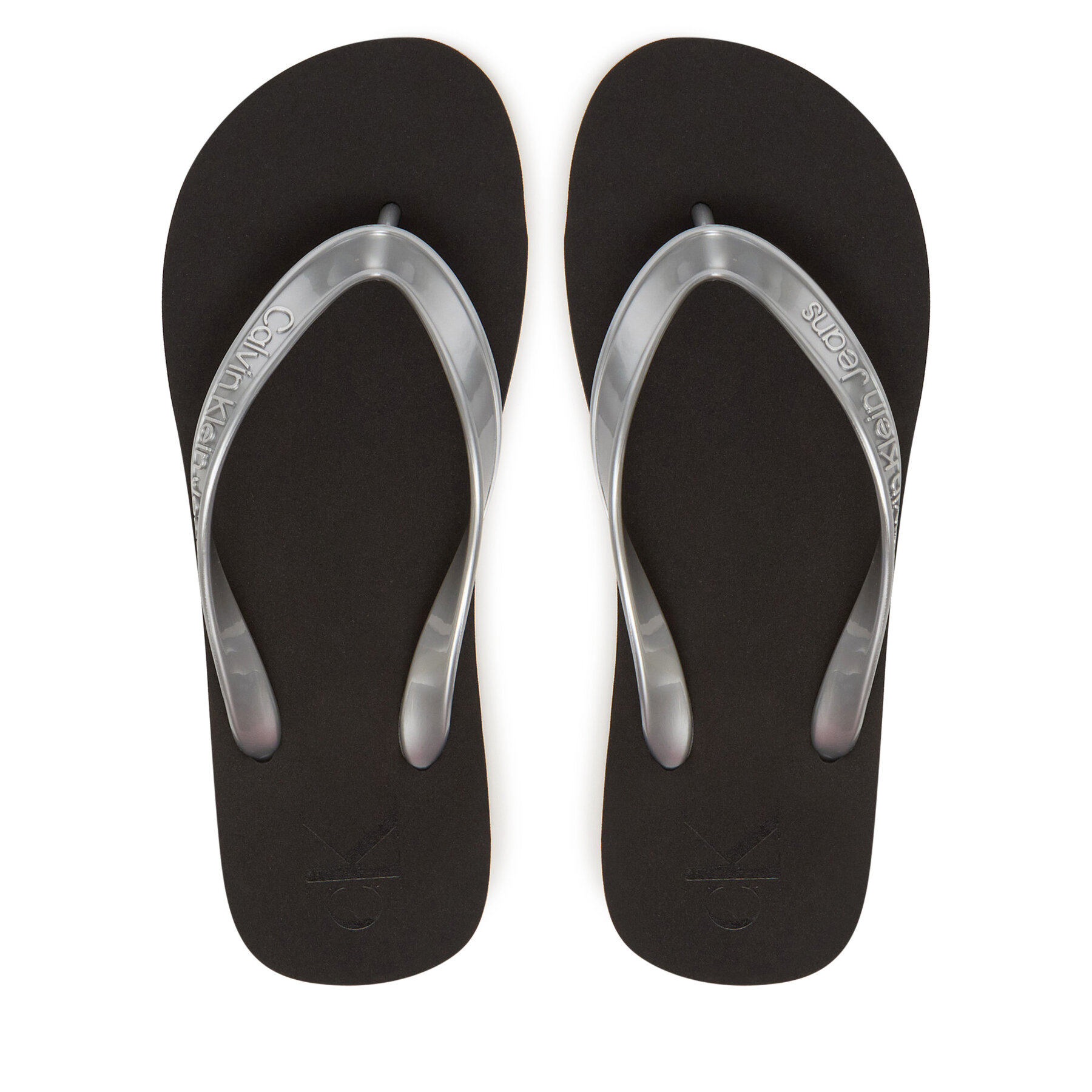 Donna Infradito Calvin Klein Jeans, Taglia 40, Argento, Beach Sandal Monologo Tpu YW0YW01719, taglia : 40