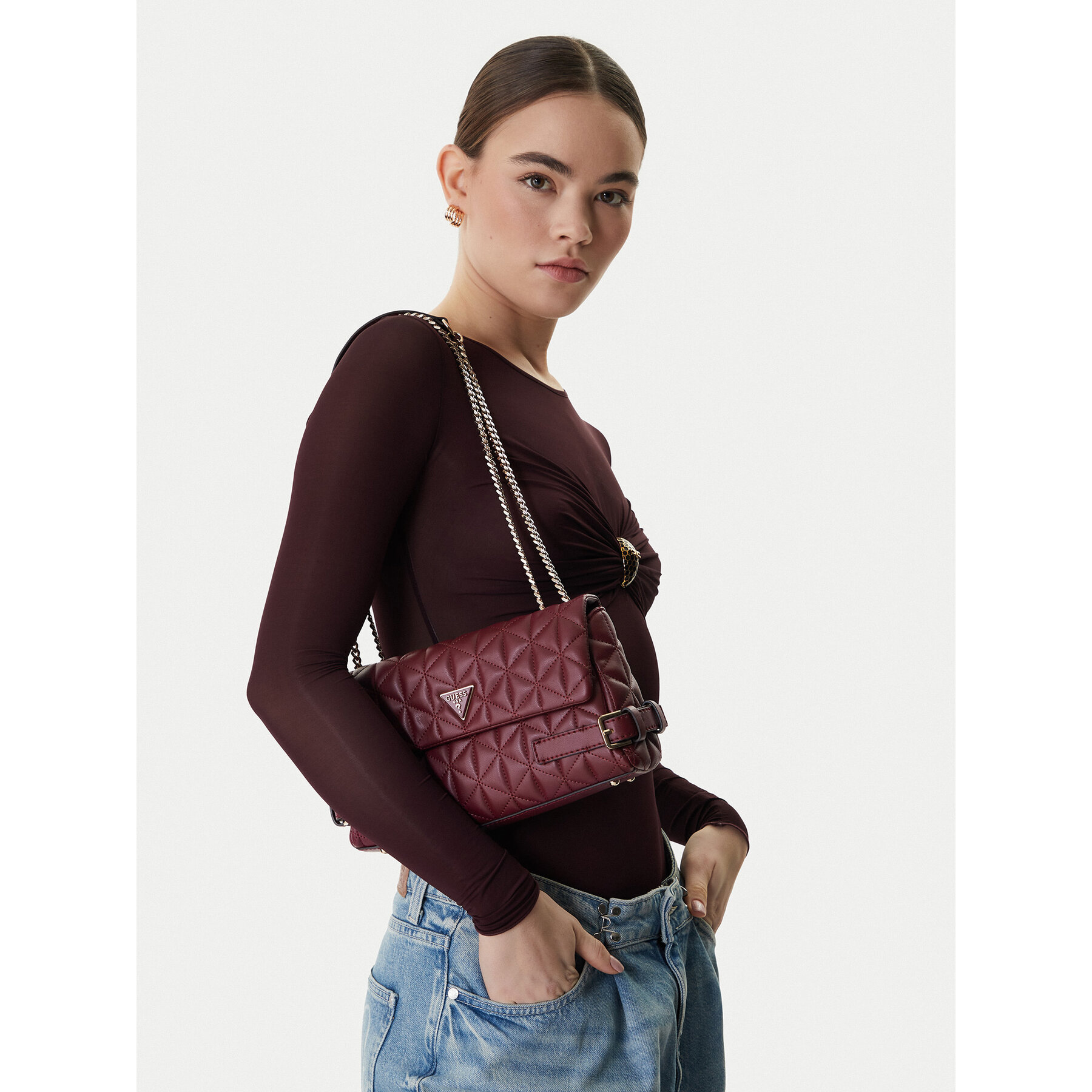 Táska Guess Paisleigh HWQG98 83210 Bordó