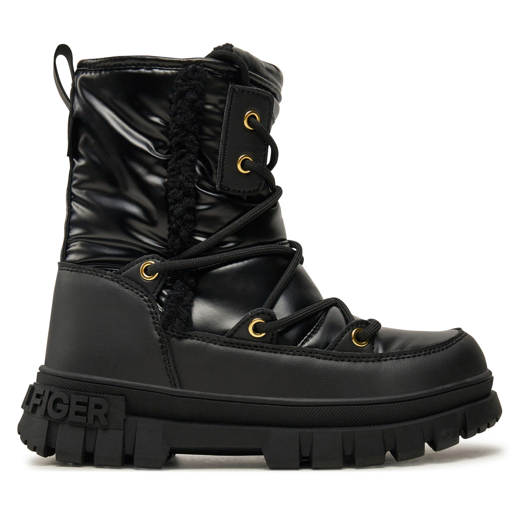 Cizme de zăpadă Tommy Hilfiger Fur Boot T3A5-33610-1695 S Negru