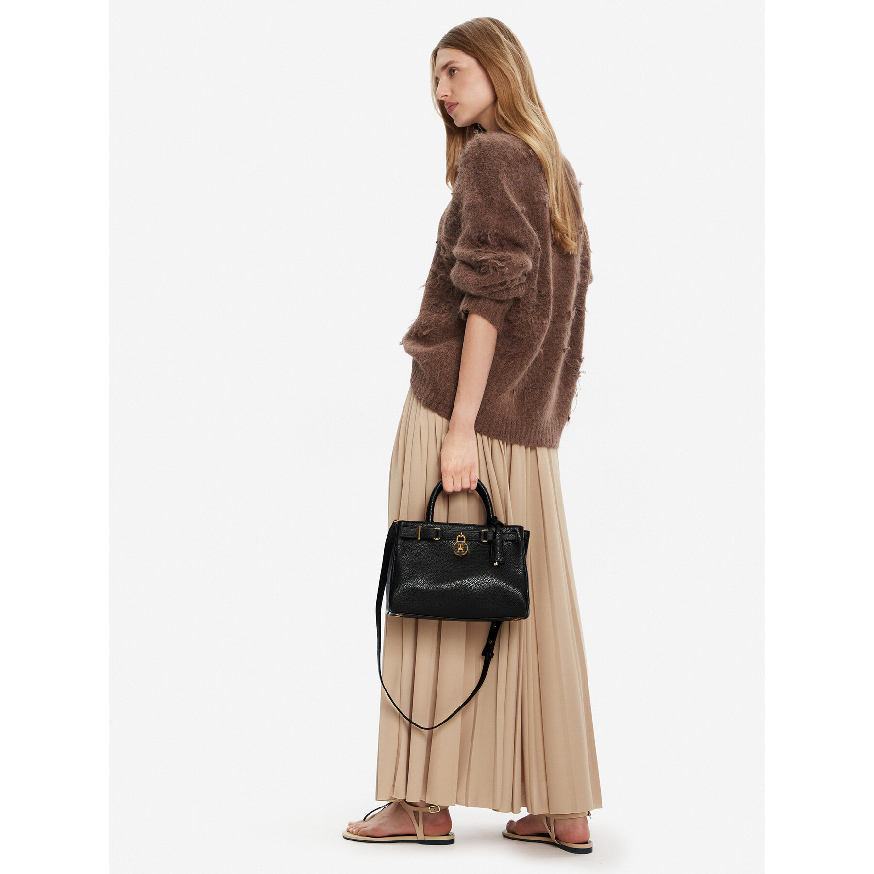 Kabelka Tommy Hilfiger American Icon Mini Tote Leather AW0AW17926 Čierna