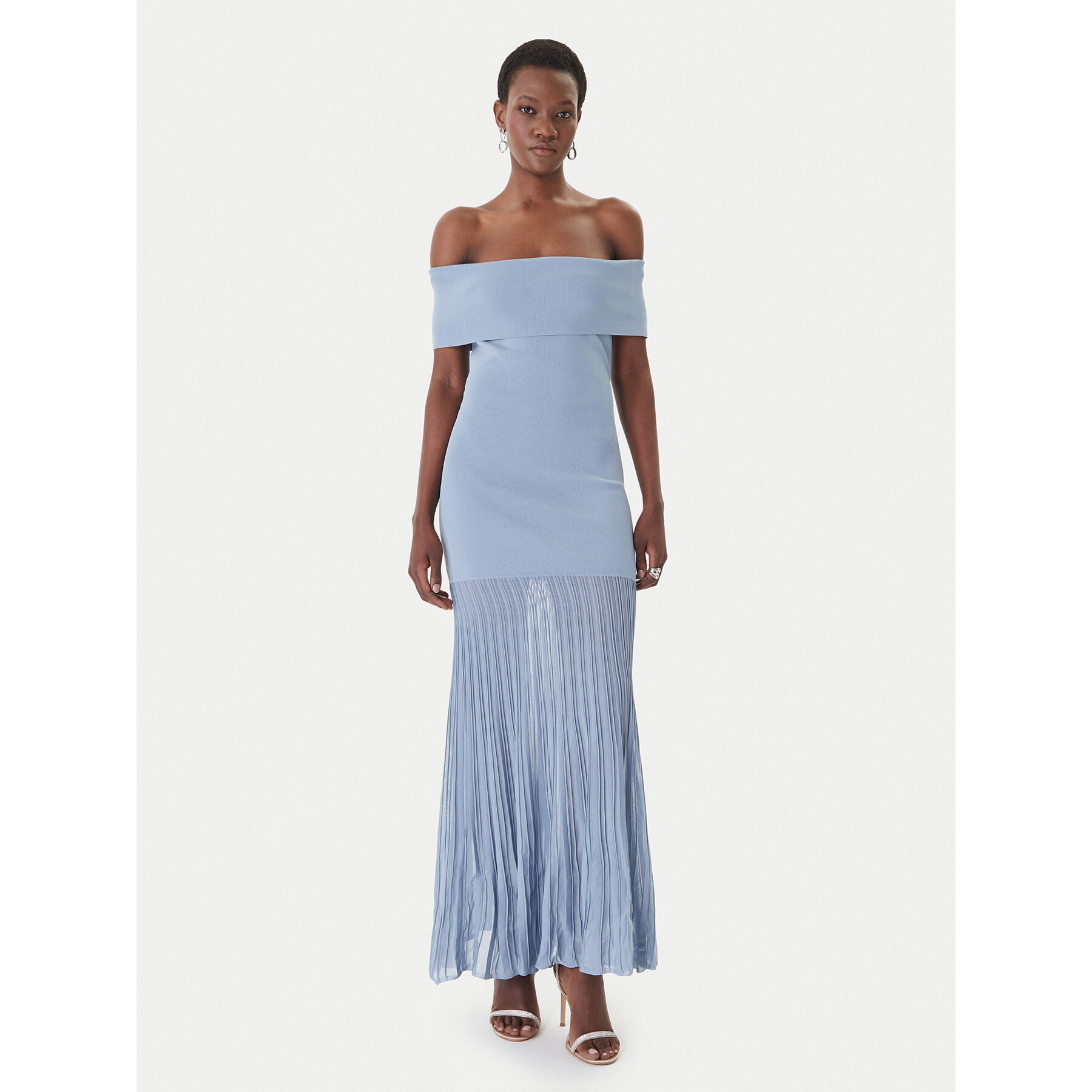 MICHAEL Michael Kors Strickkleid MS683HGBFD Himmelblau Slim Fit