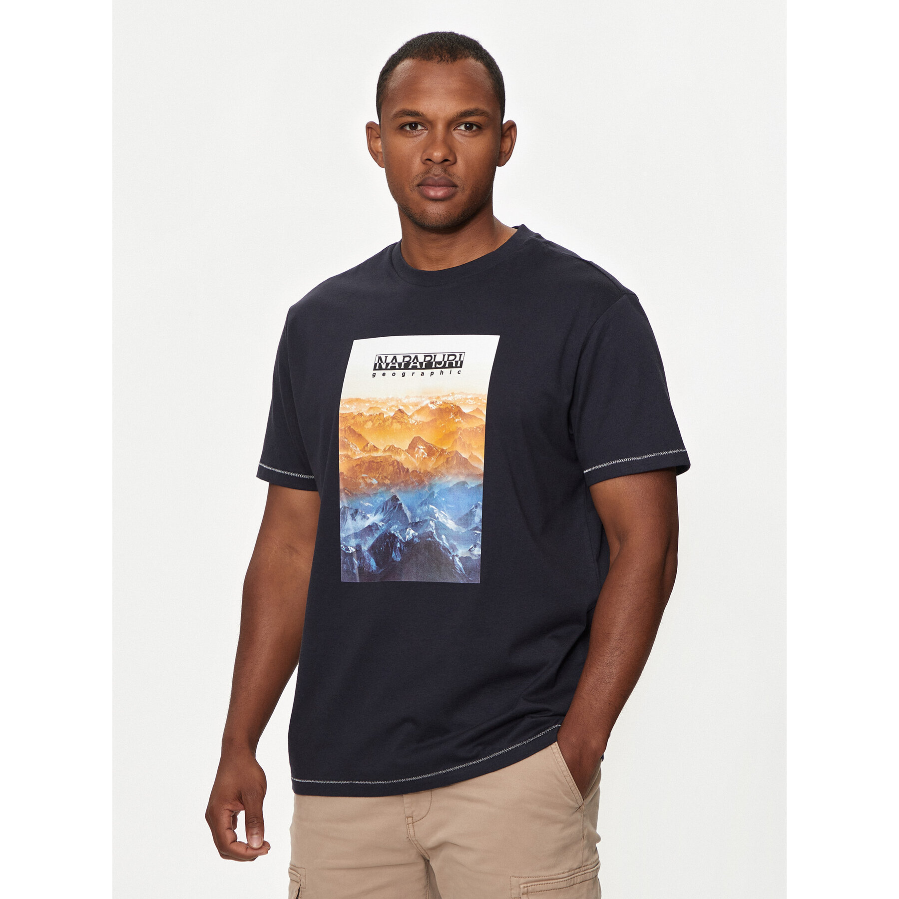 Napapijri T-shirt S-Rollin NP0A4I3D Blu scuro Regular Fit