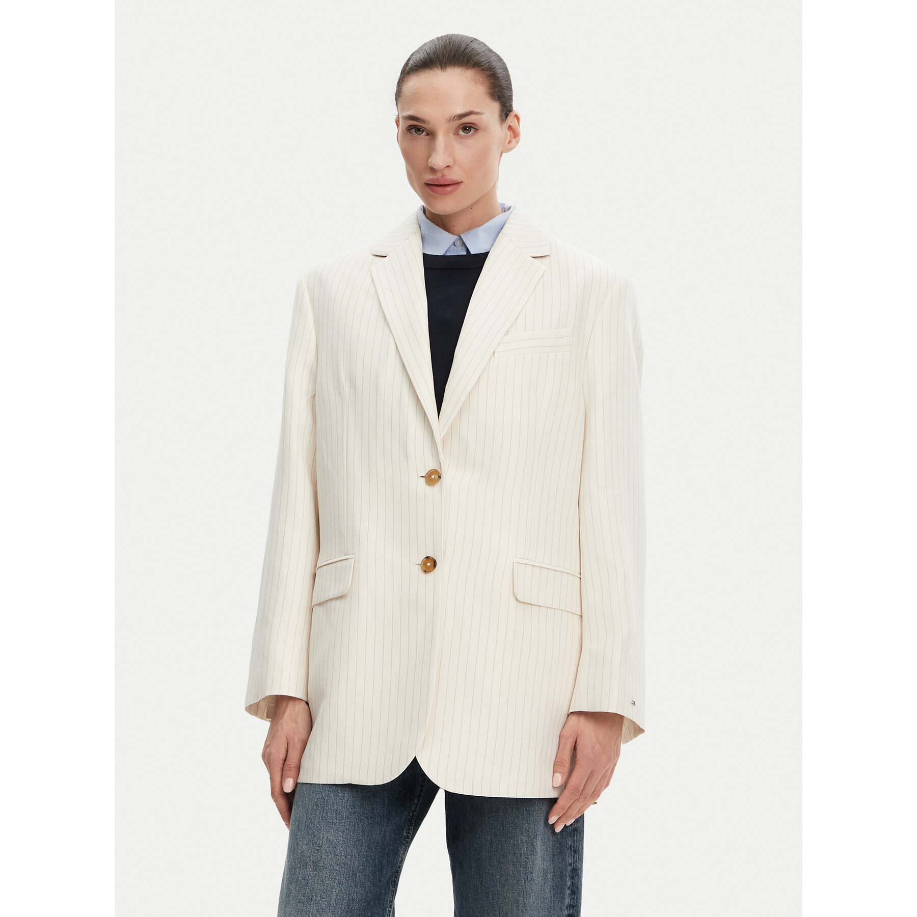 Tommy Hilfiger Sakko WW0WW46167 Beige Relaxed Fit