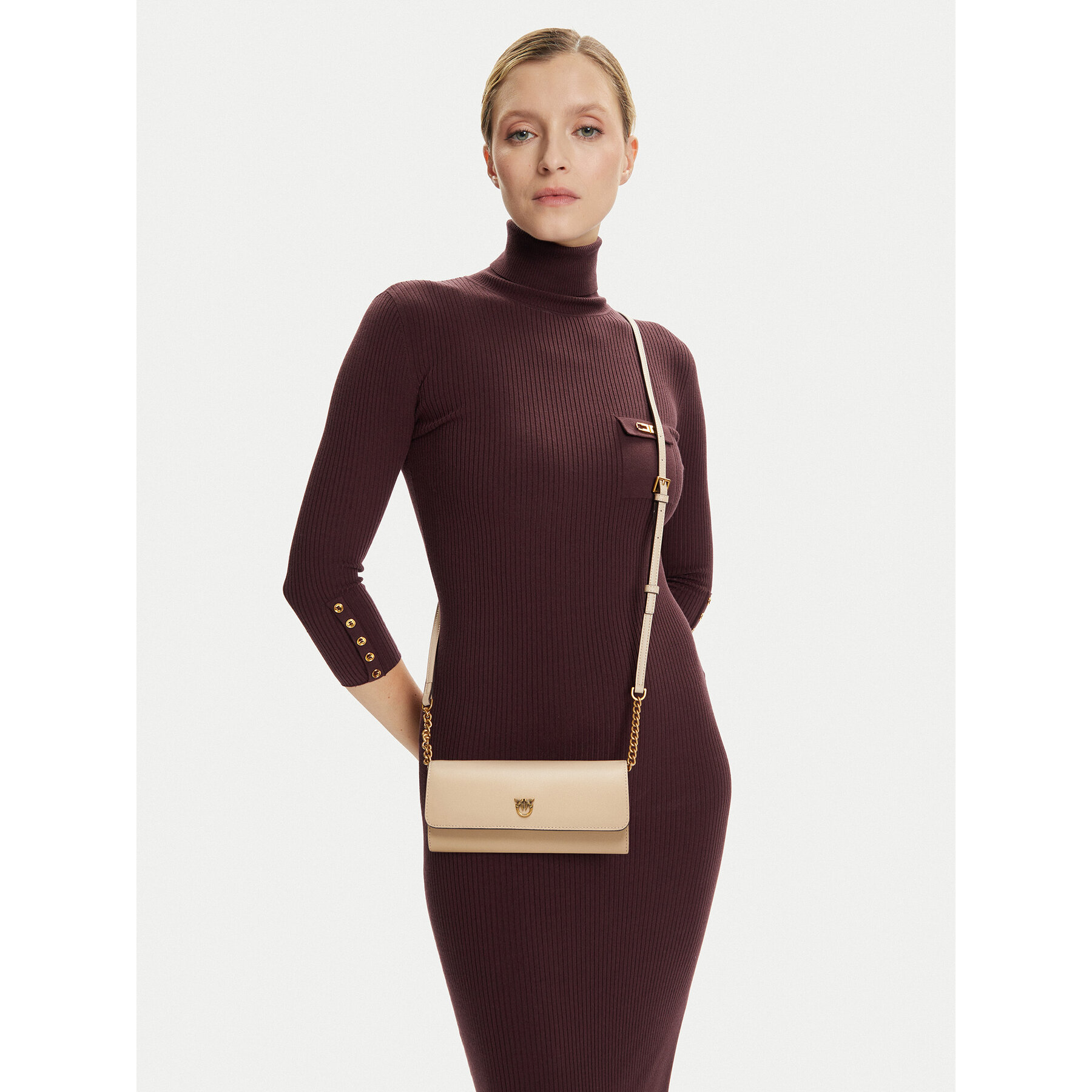Táska PINKO Love Tiny Brids Wallet C AI 25-26 PCPL 103765 A0F1 Bézs