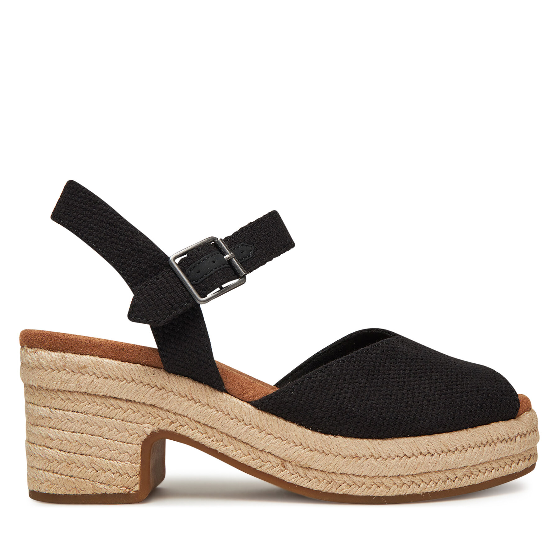 Еспадрили Toms Isla Peep Toe 10021982 Черен