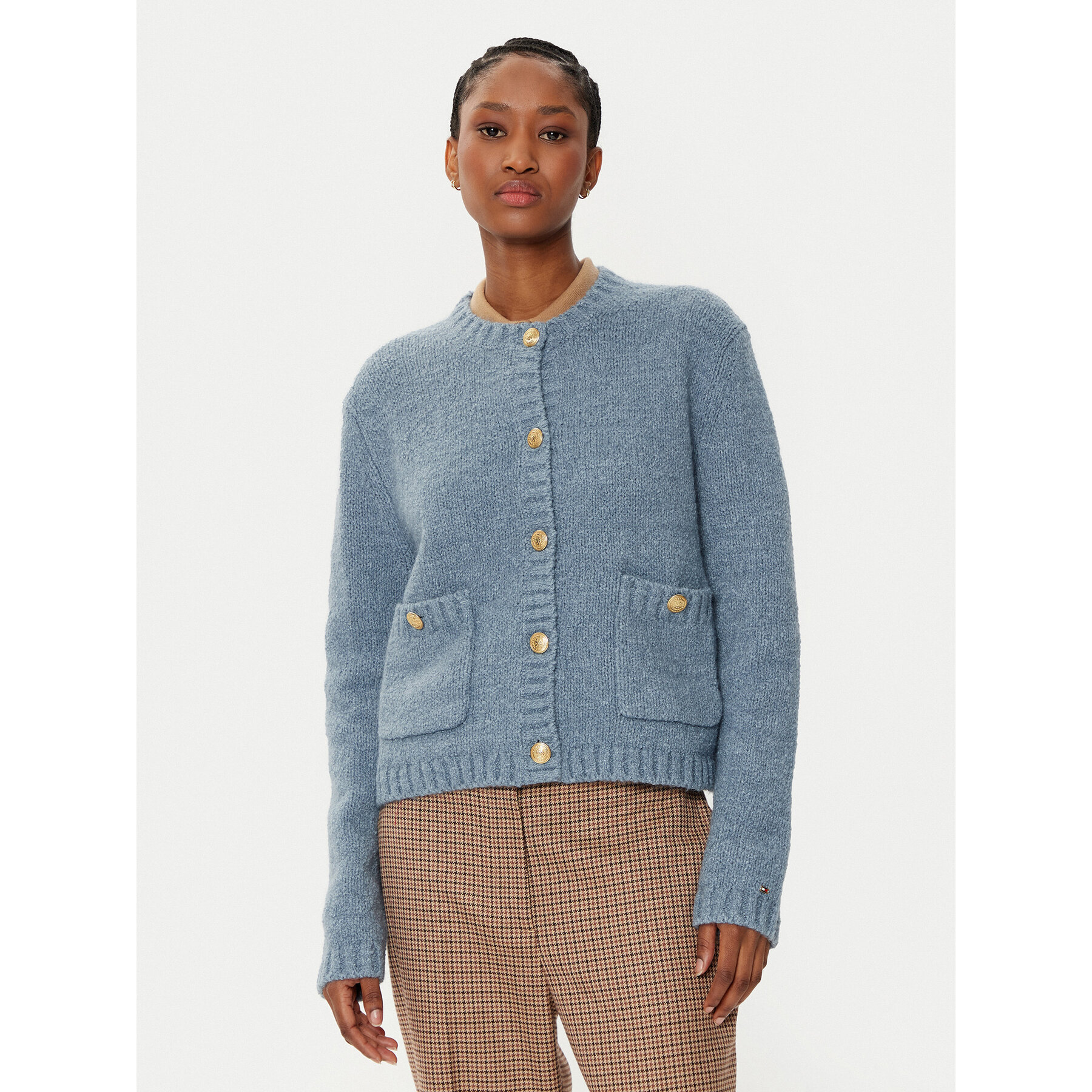 Tommy Hilfiger Strickjacke WW0WW44473 Blau Regular Fit