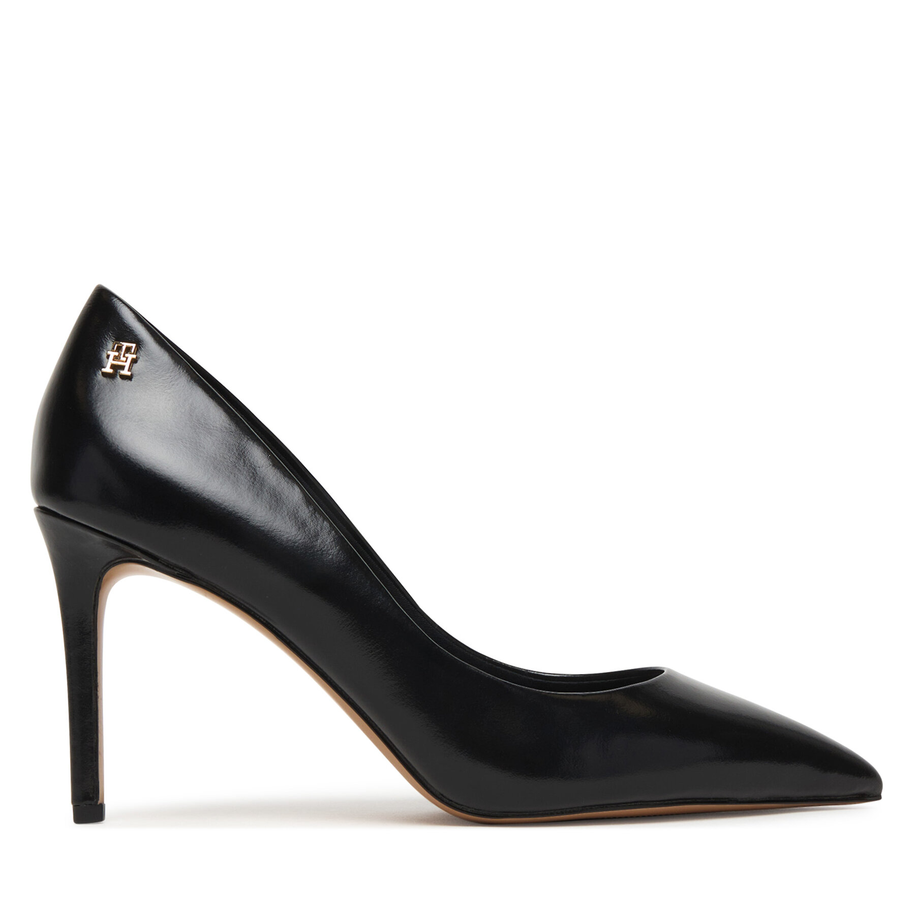 Pantofi cu toc subțire Tommy Hilfiger Essential Pointed Pump FW0FW09362 Negru