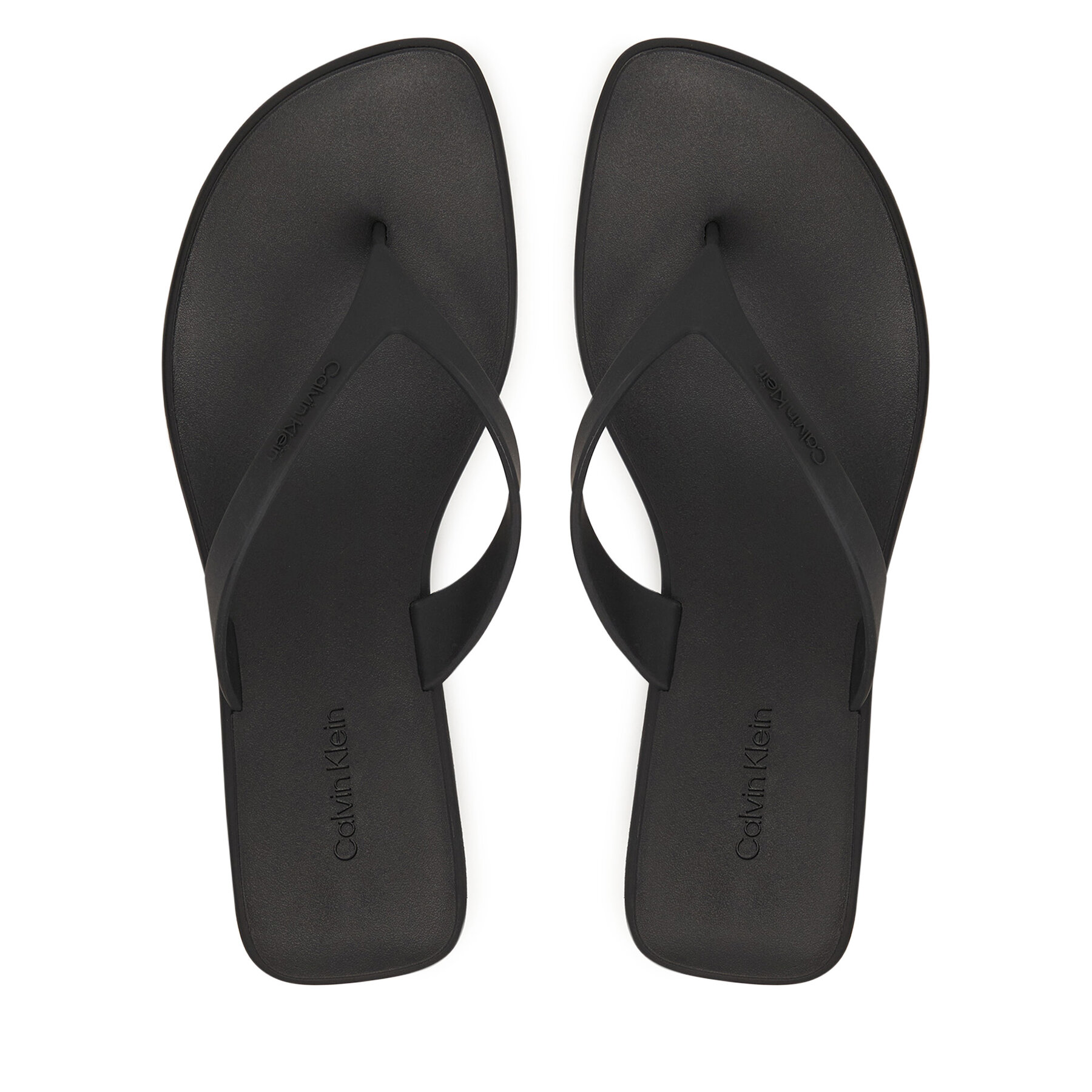 Japonke Calvin Klein Flip Flop Kitten Heel Thong Tpu HW0HW02965 Črna