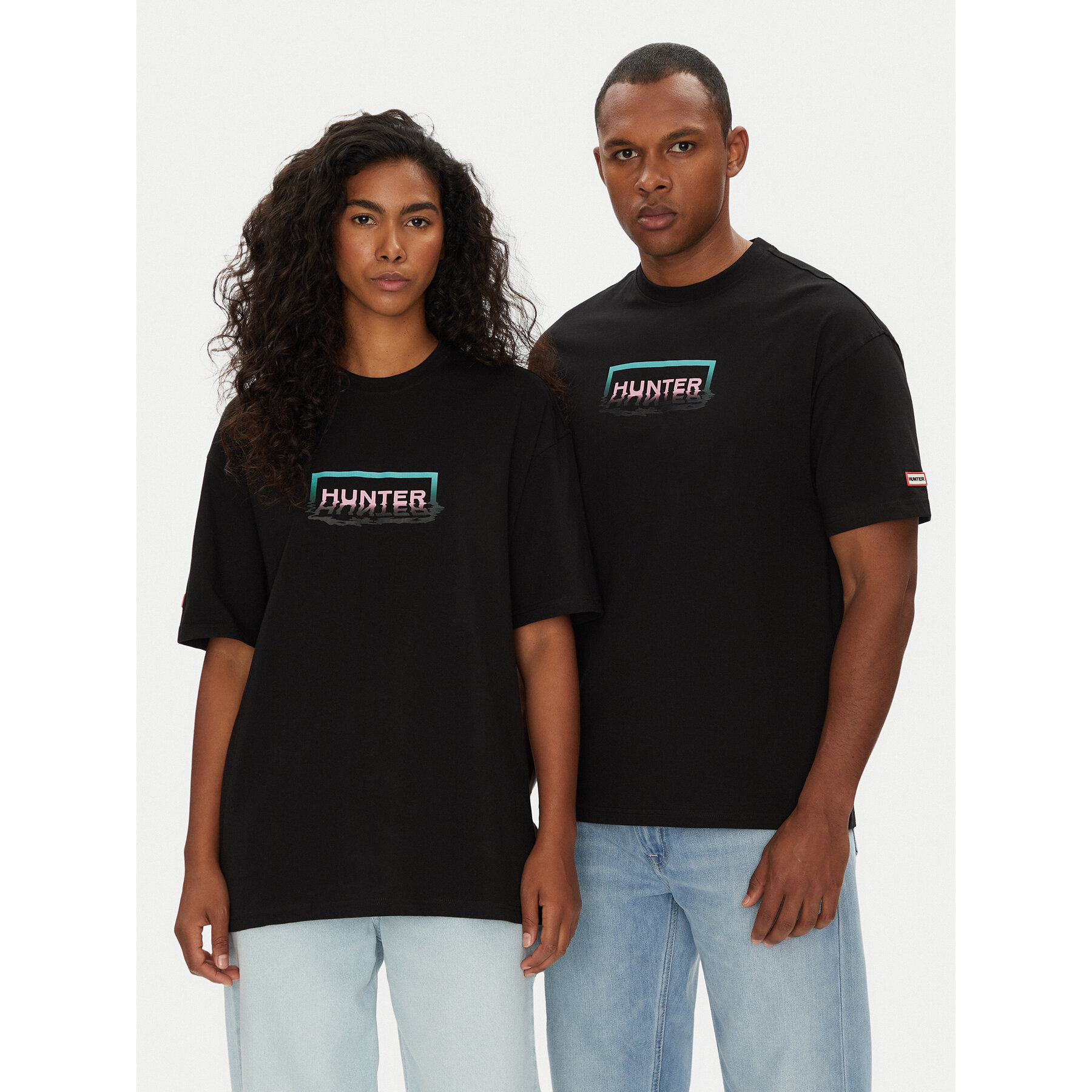 Hunter Póló Abele UNISEX HARU0007251 Fekete Regular Fit