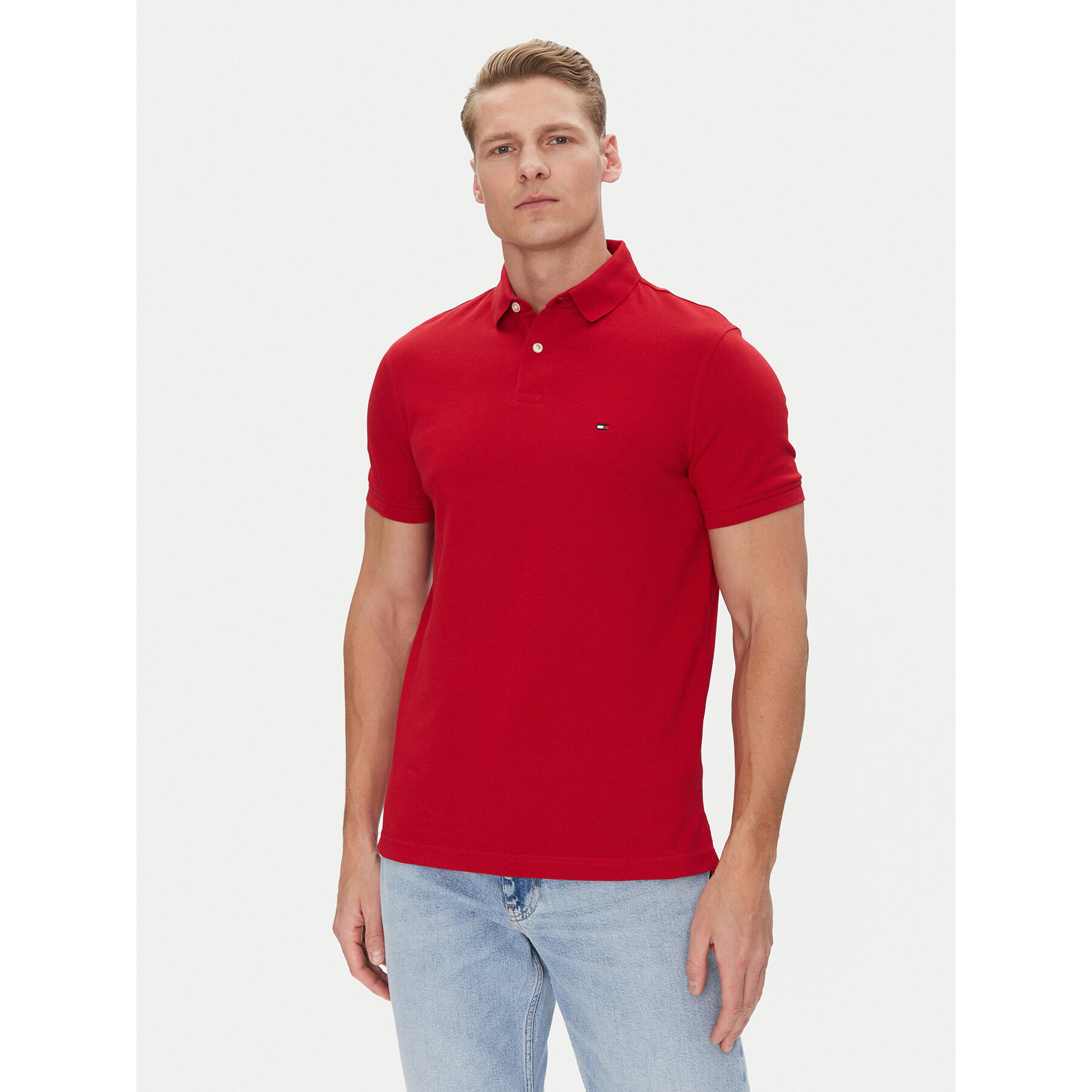 Tommy Hilfiger Pólóing 1985 MW0MW17770 Piros Regular Fit