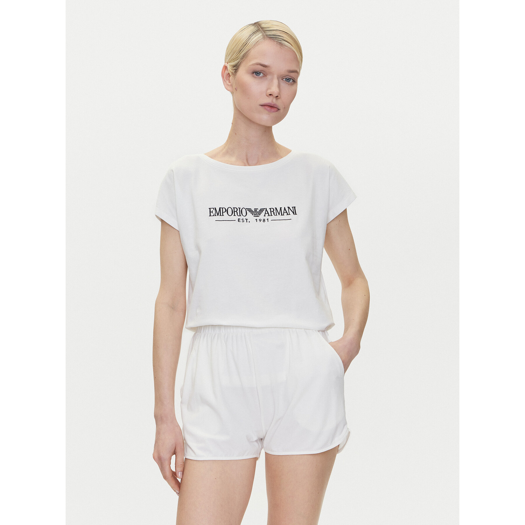 Emporio Armani Underwear Emporio Armani Underwear Πιτζάμα EW000495 AF10881 U1131 Λευκό Regular Fit