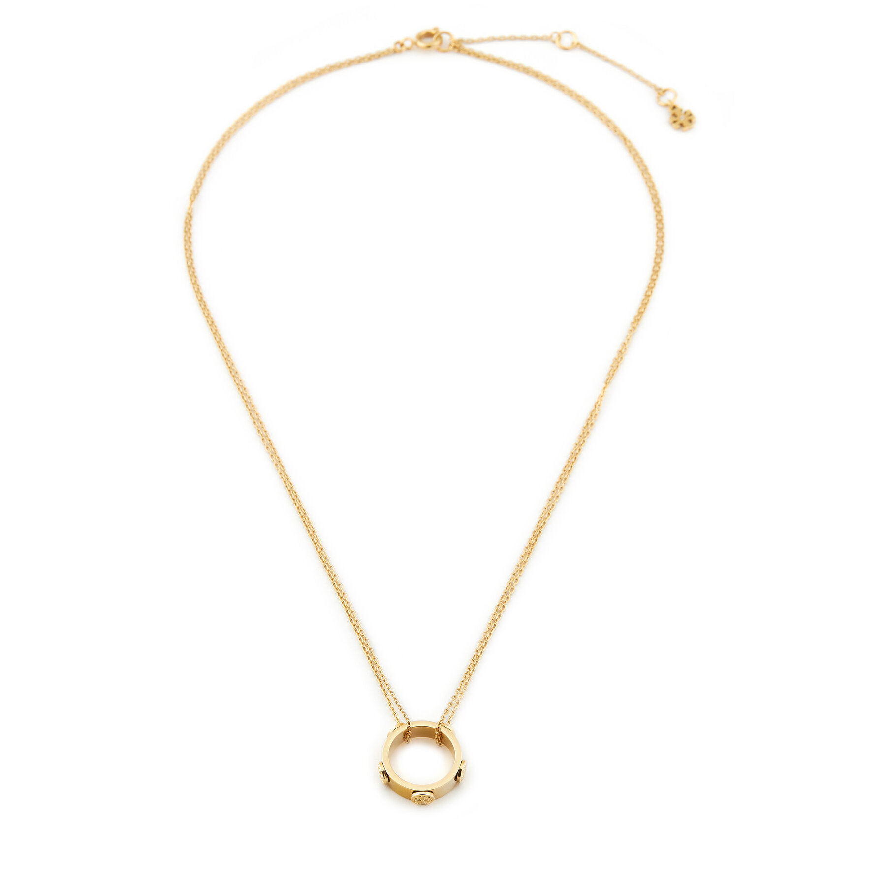 Náhrdelník Tory Burch Miller Stud Circle Pendant 160172 Zlatá