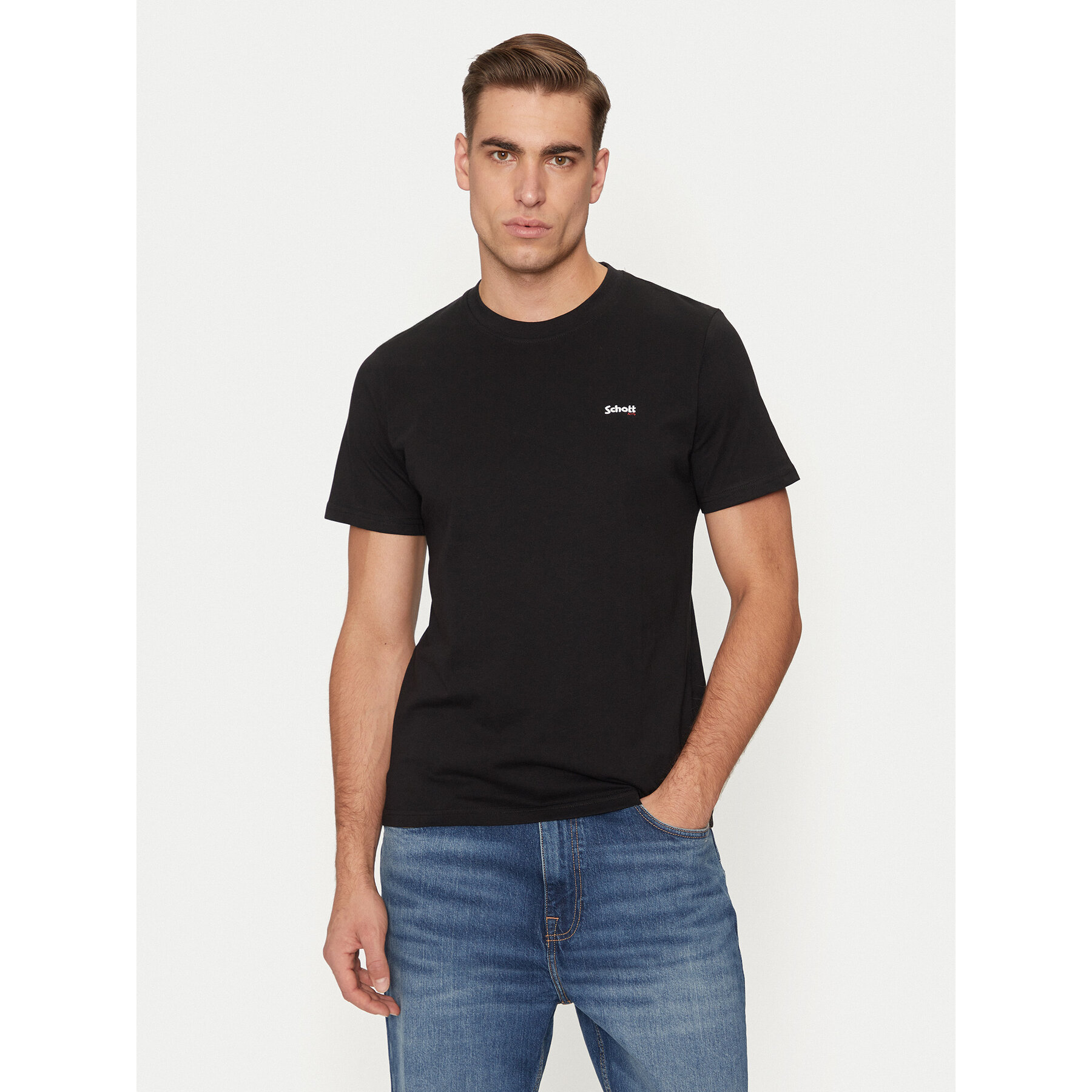 SCHOTT N.Y.C. SCHOTT N.Y.C. T-Shirt TSCLAWS1 Μαύρο Regular Fit