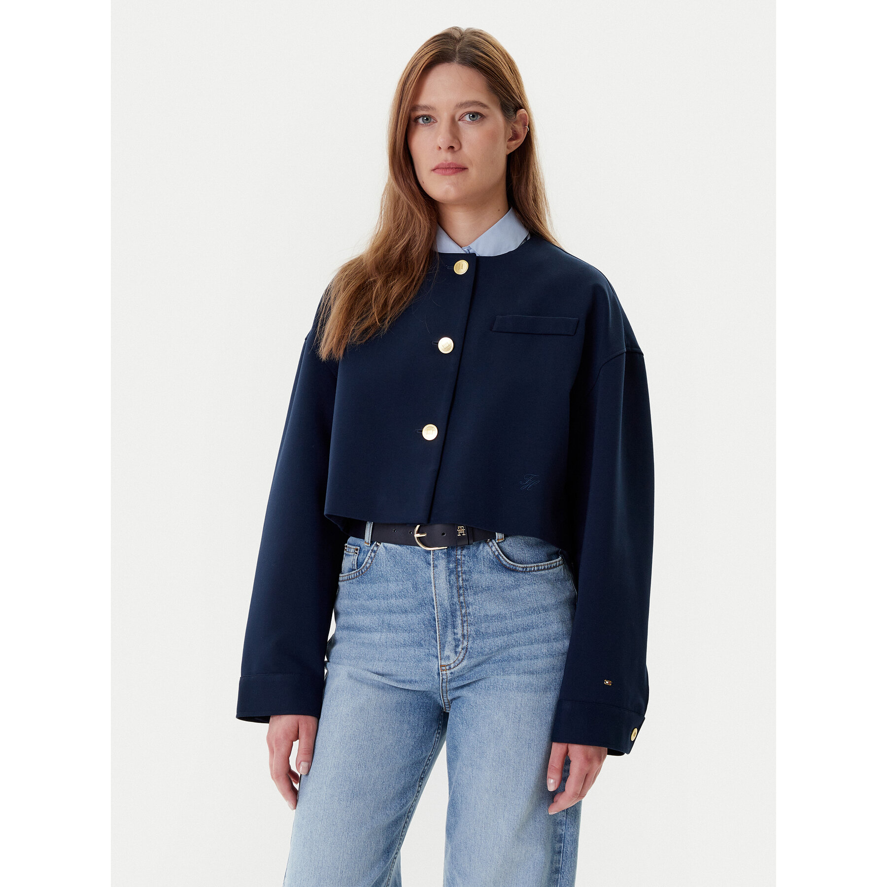 Tommy Hilfiger Sakko WW0WW46519 Dunkelblau Relaxed Fit