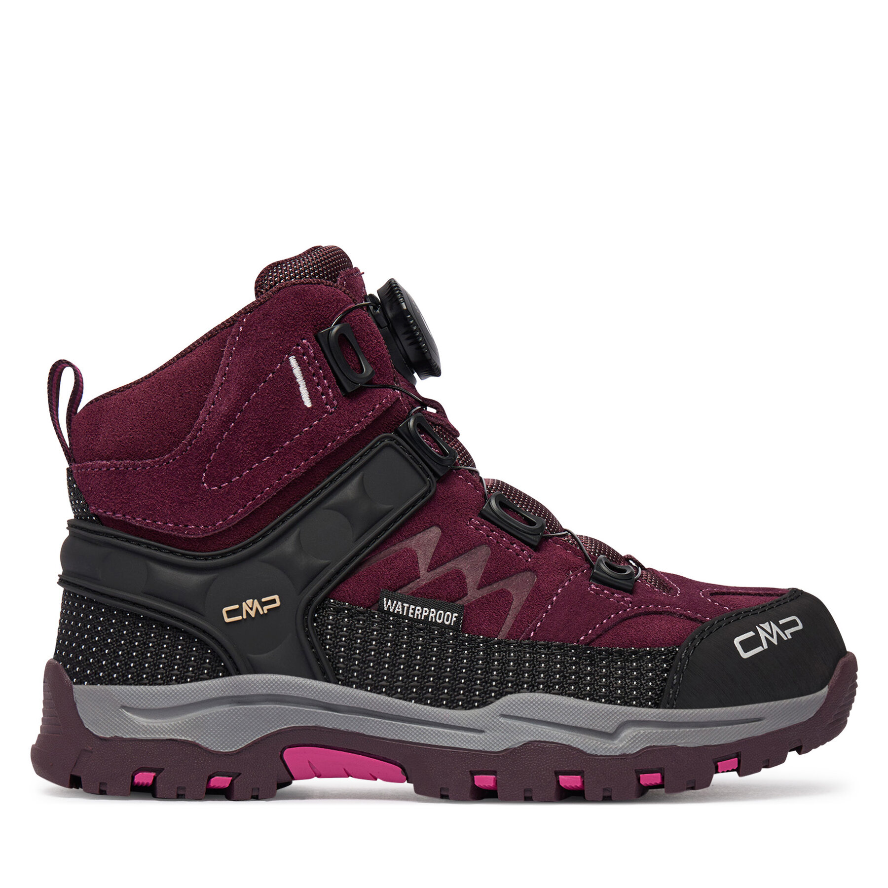 Trekking čevlji CMP Kiruna Mid Fitgo Wp 3Q56784 Bordo rdeča