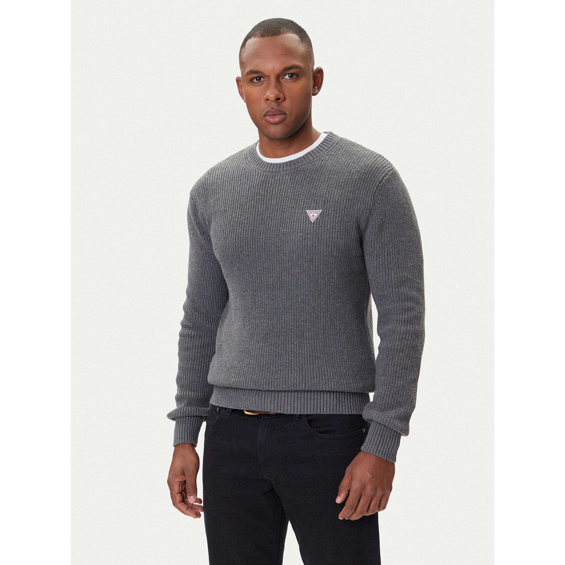 Guess Pullover M4BR30 Z3HM1 Grau Regular Fit