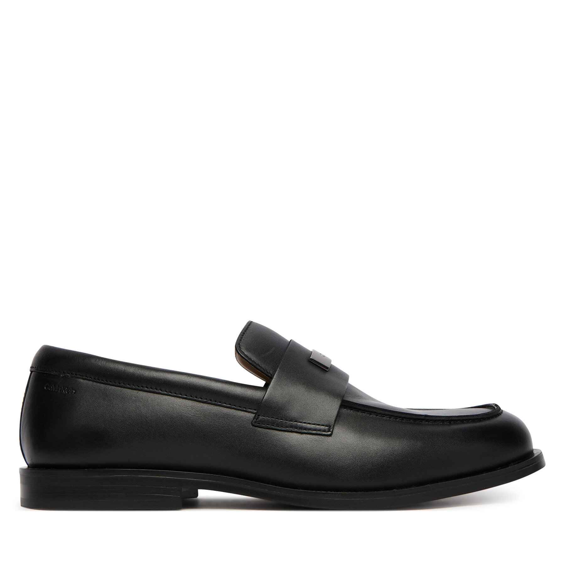 Nizki čevlji Calvin Klein Ess Rubber Loafer Hw Plaq Va Lth HM0HM02177 Črna