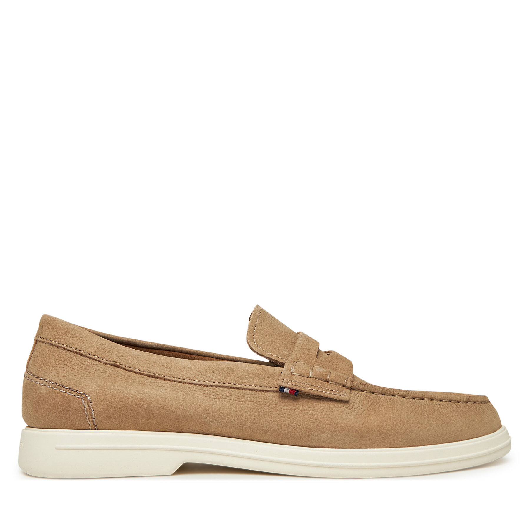 Uomo Mocassini Tommy Hilfiger, Taglia 43, Beige, Nubuck P Loafer FM0FM05350, taglia : 43