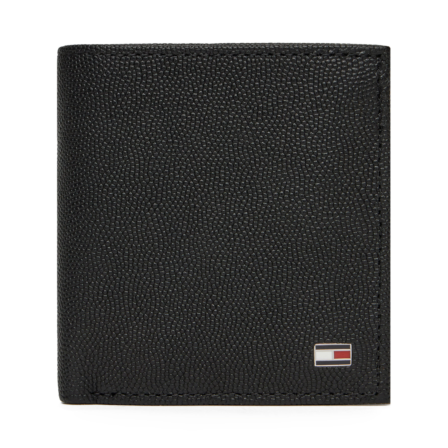 Duży Portfel Męski Tommy Hilfiger Czarny Th Flag Trifold AM0AM13521