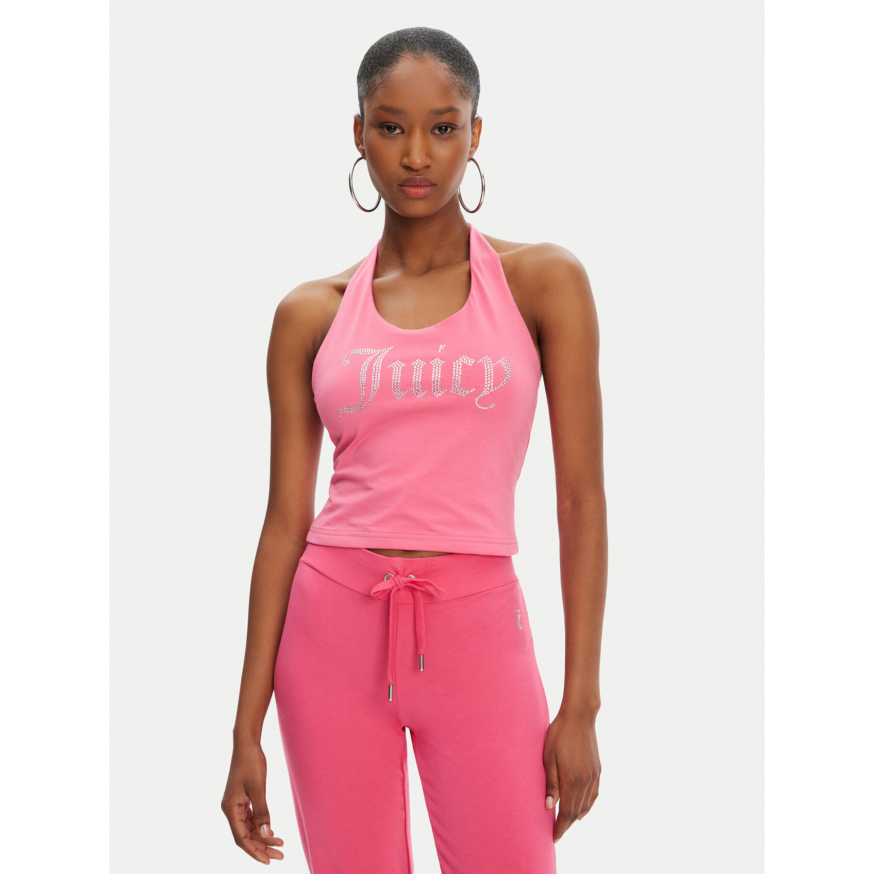 Juicy Couture Felső Tied JCWCT125306 Rózsaszín Slim Fit
