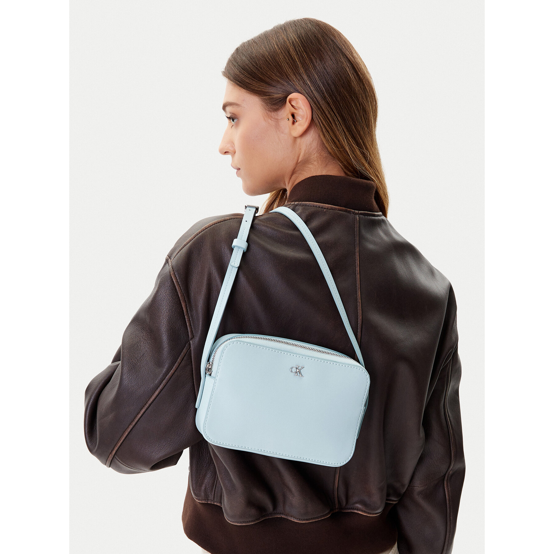 Geantă Calvin Klein Ck Camera Bag LV04F3173G Albastru celest