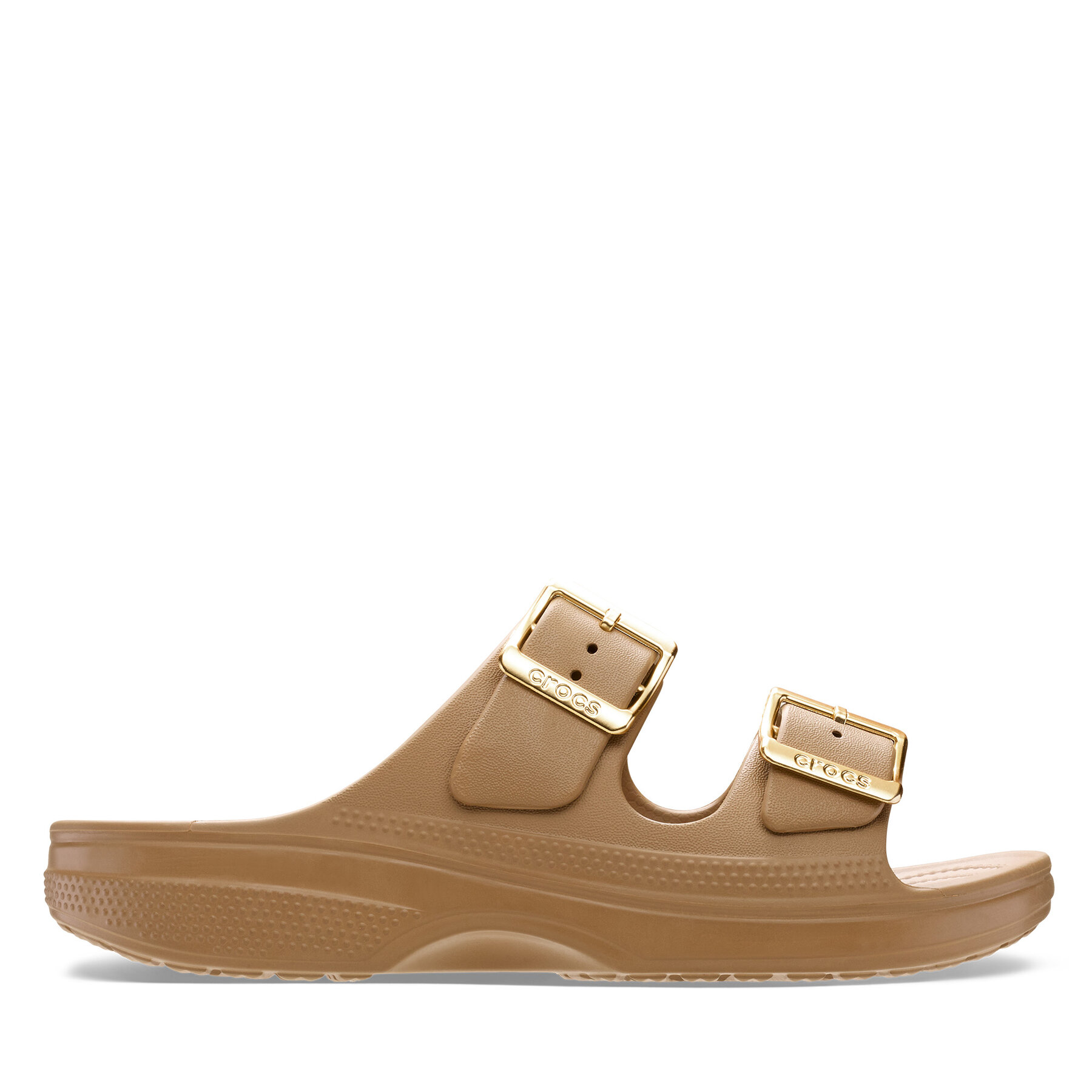 Papucs Crocs Saturday Sandal Metallic Buckle 213316 Barna