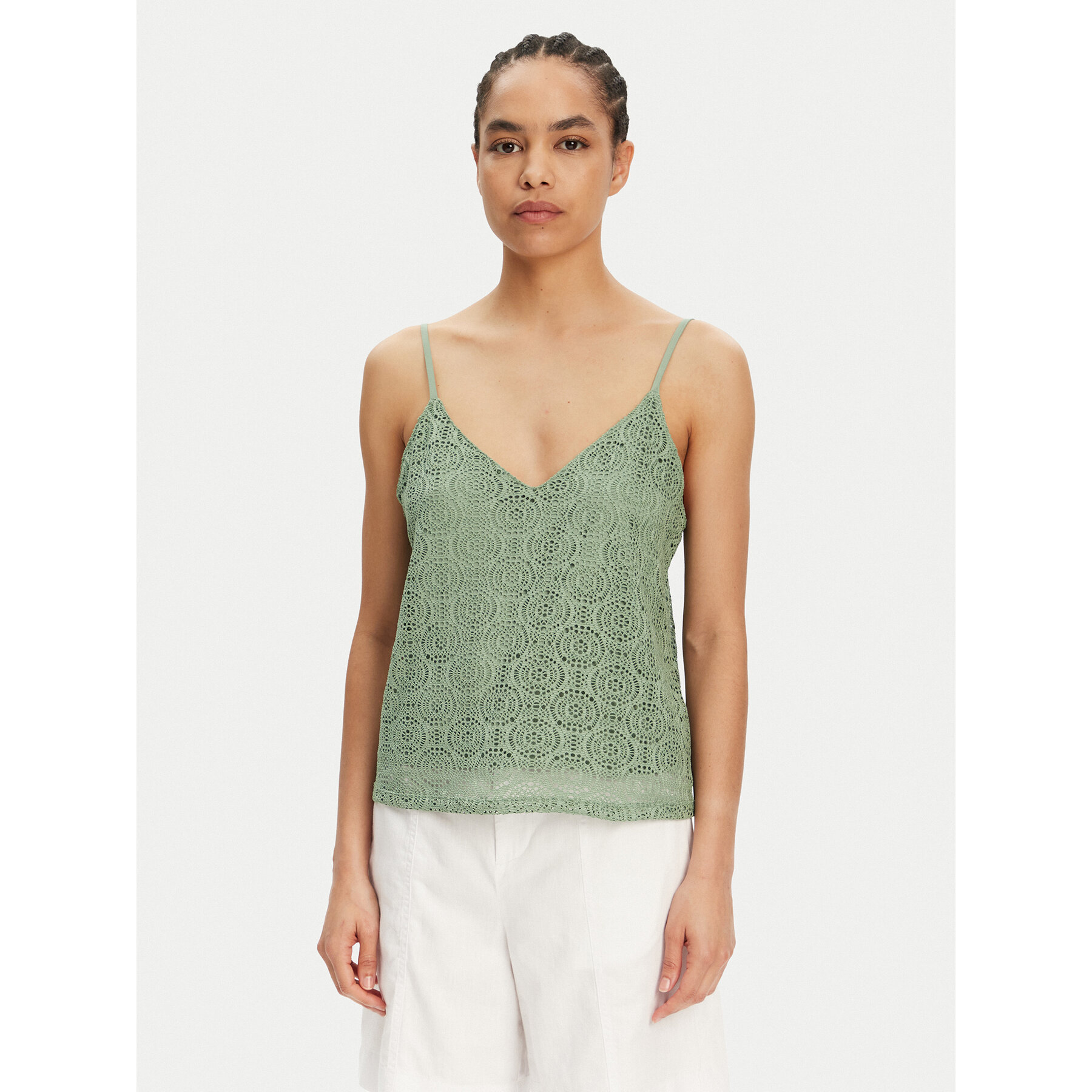 Vero Moda Marškinėliai Maya 10325031 Žalia Regular Fit