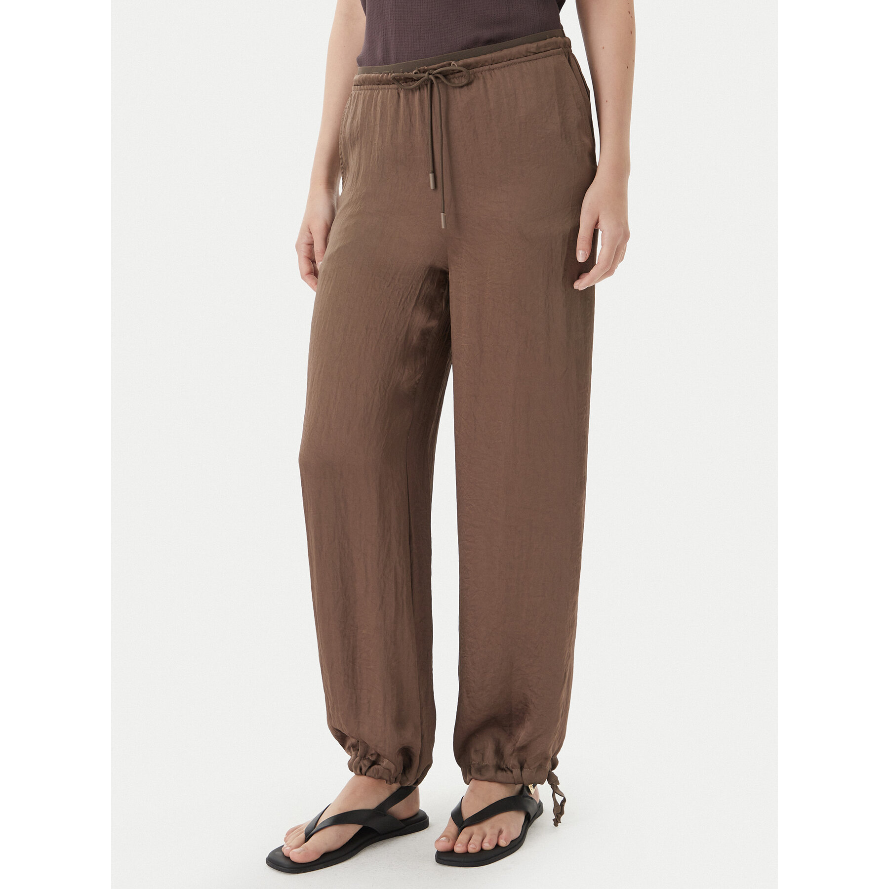 Marella Stoffhose Bronzo 2613131085 Braun Relaxed Fit