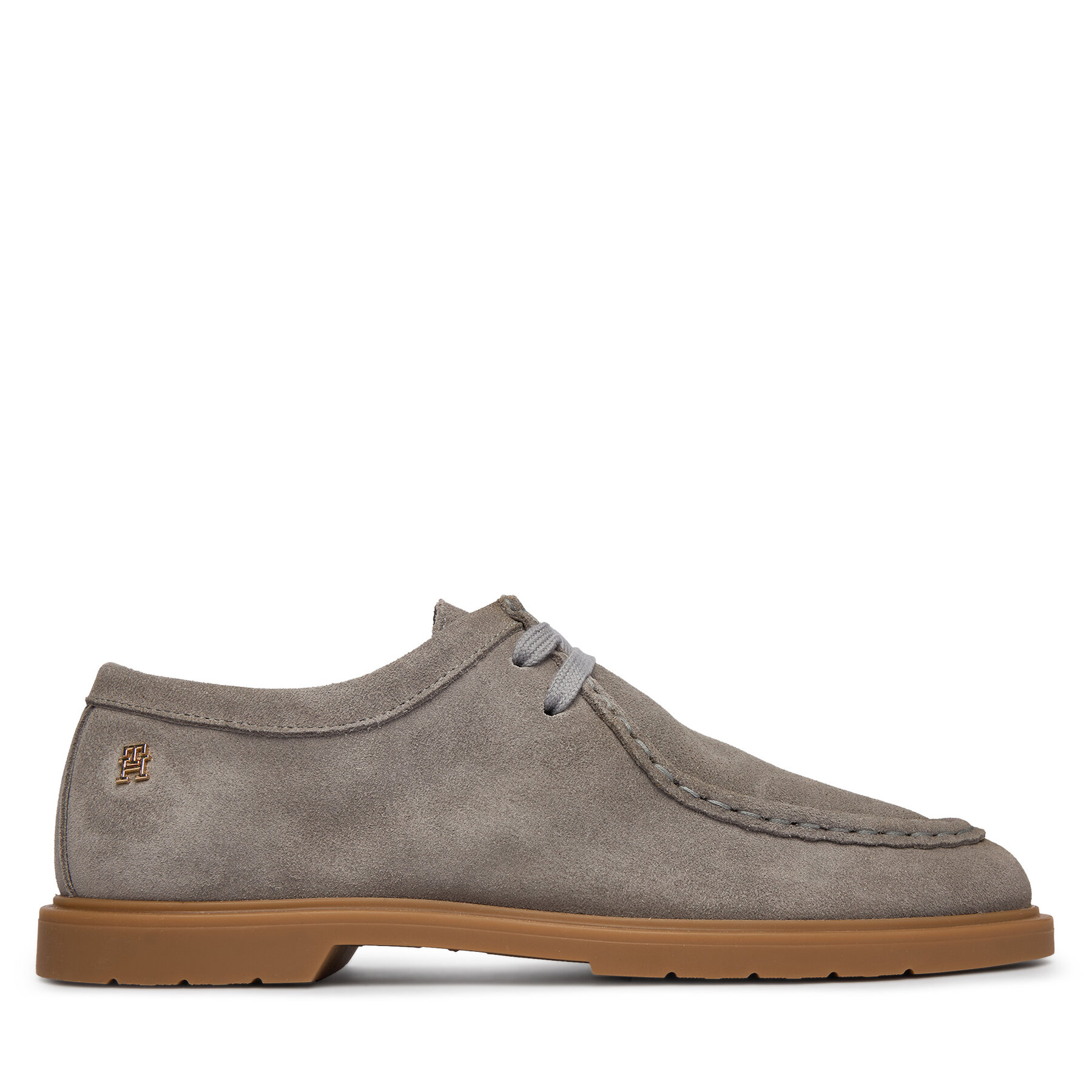 Κλειστά παπούτσια Tommy Hilfiger Lightweight Suede Apron Toe FW0FW09262 Γκρι