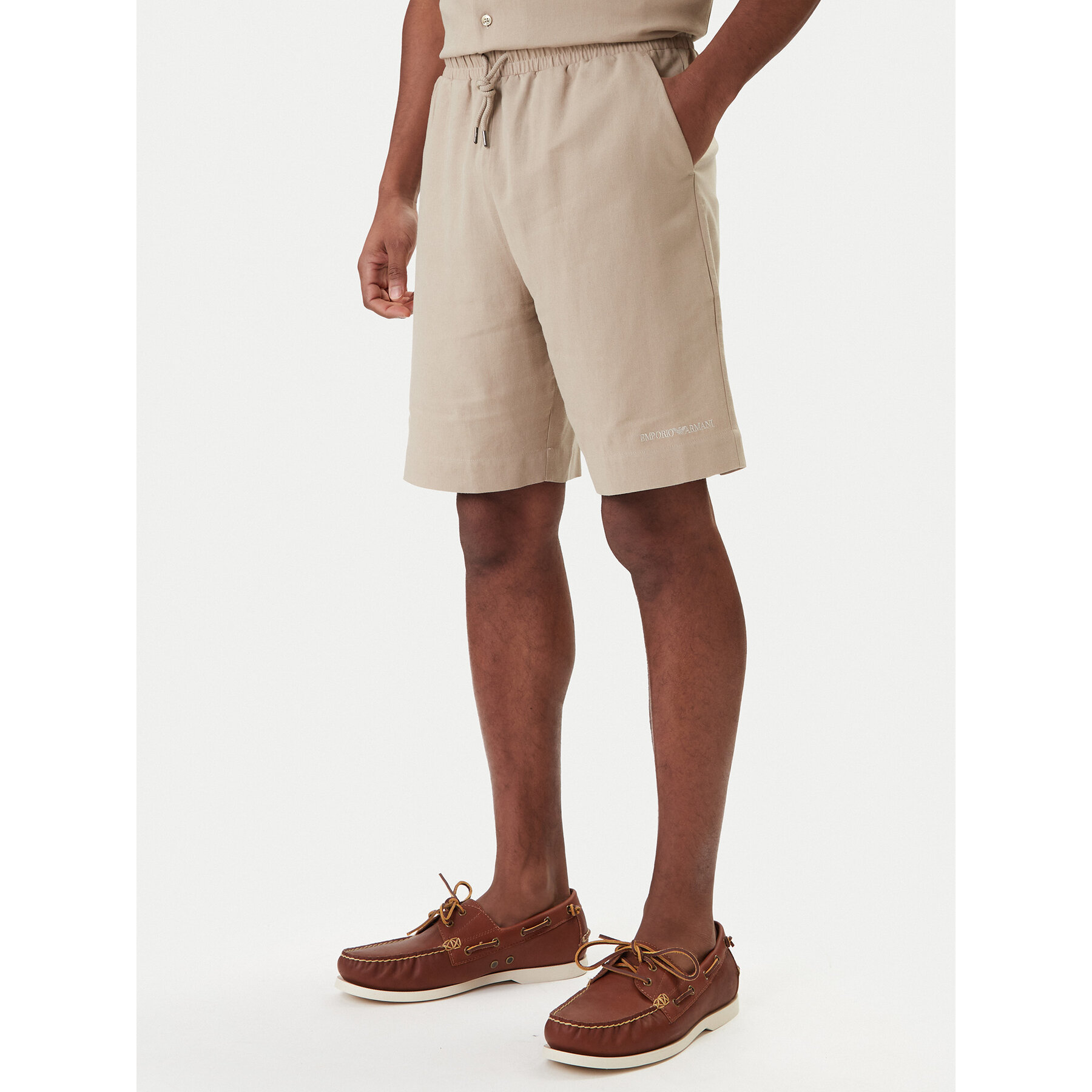 Emporio Armani Stoffshorts EM000681 AF20590 U6213 Beige Regular Fit