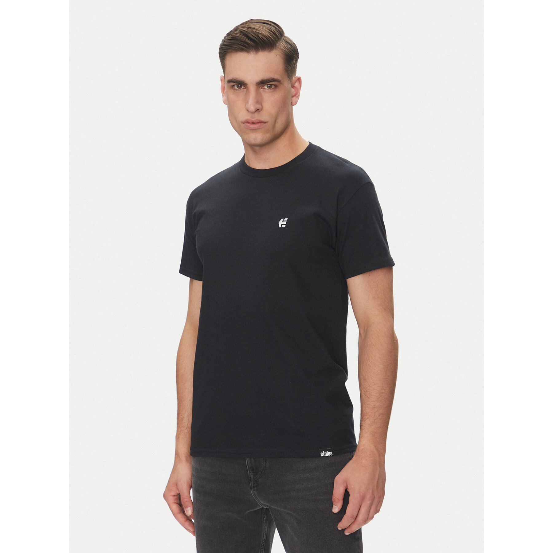 Etnies T-shirt Team Emroidery 4130003738 Nero Regular Fit